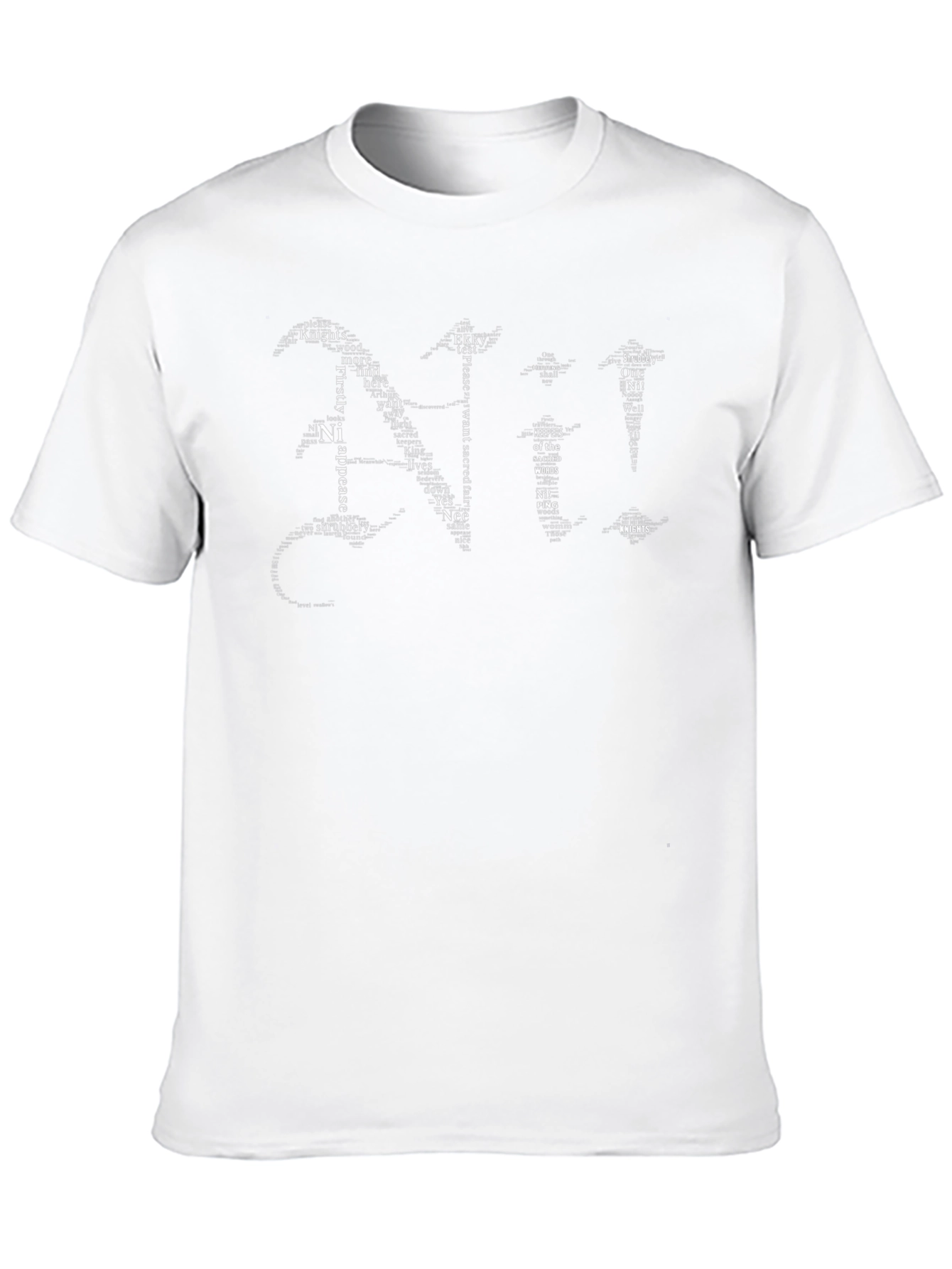 Monty Python Knights of Ni Word Art T-Shirt