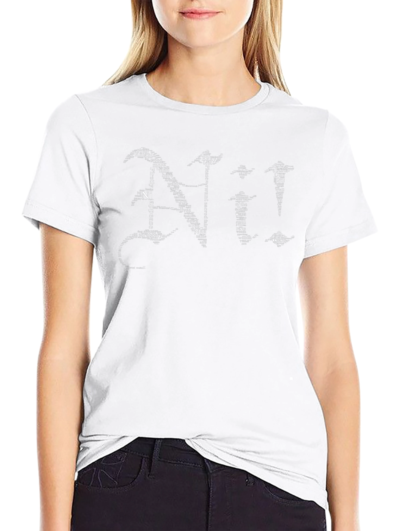 Monty Python Knights of Ni Word Art T-Shirt
