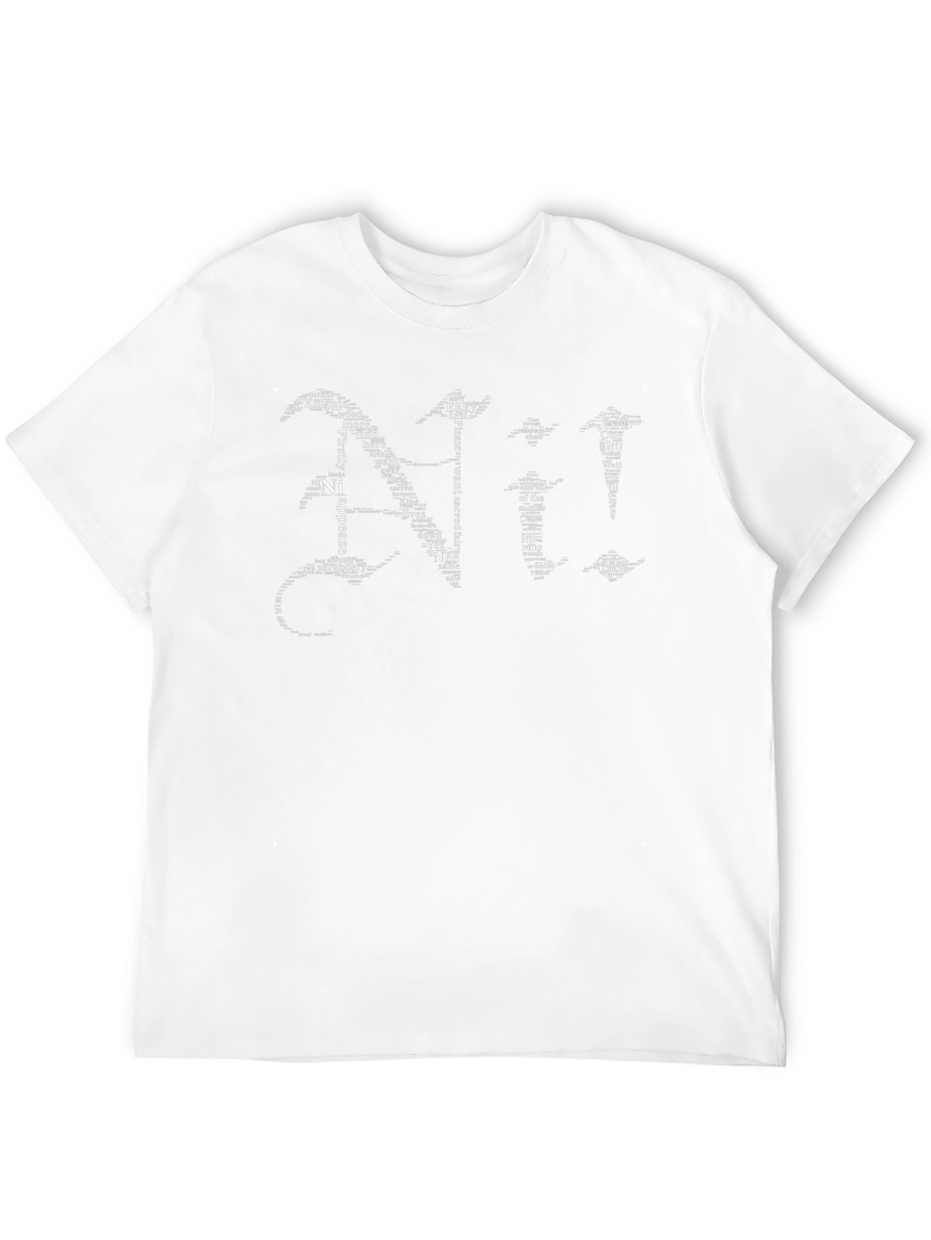 Monty Python Knights of Ni Word Art T-Shirt