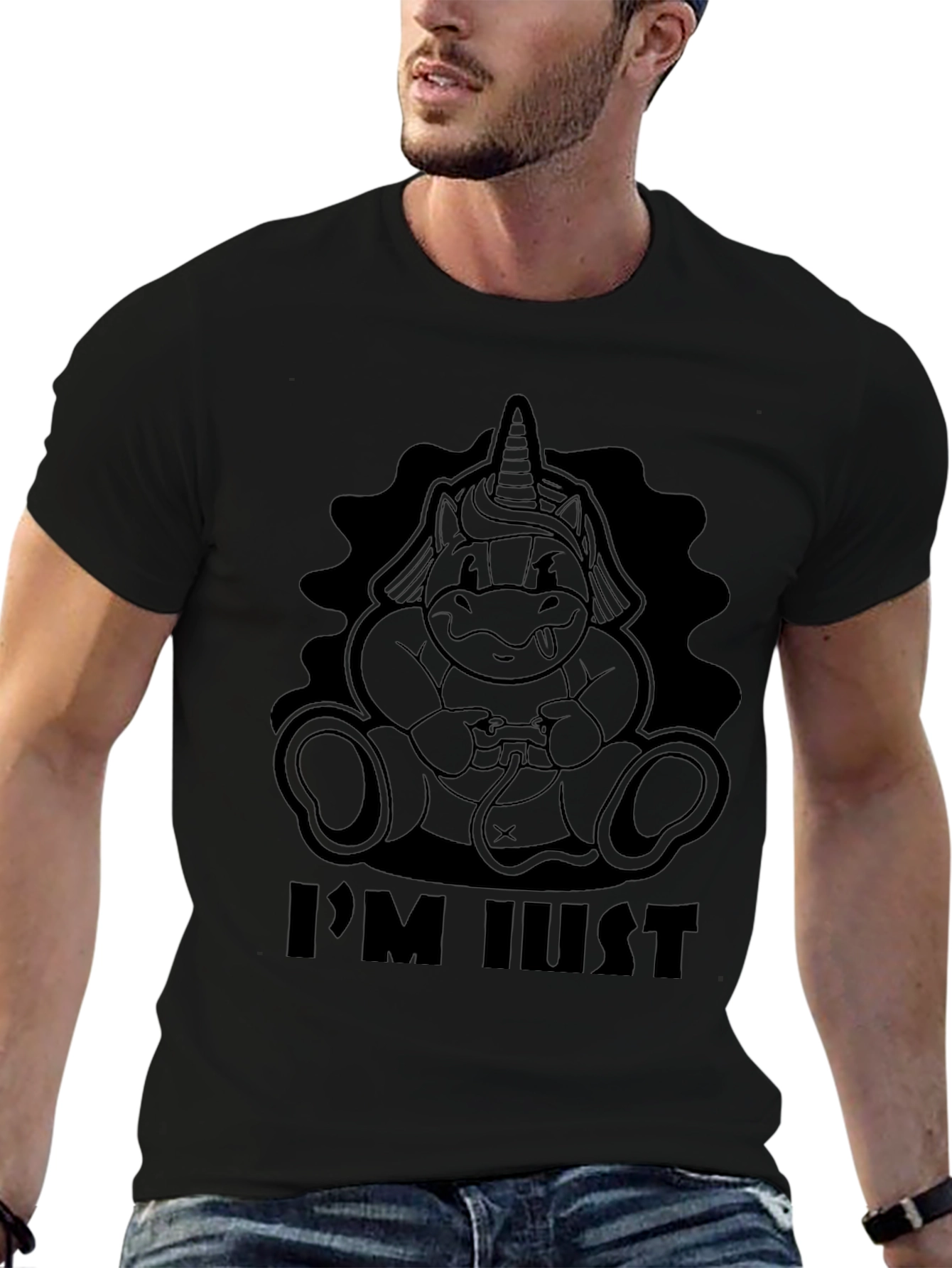 Gamer Unicorn T-Shirt - Black
