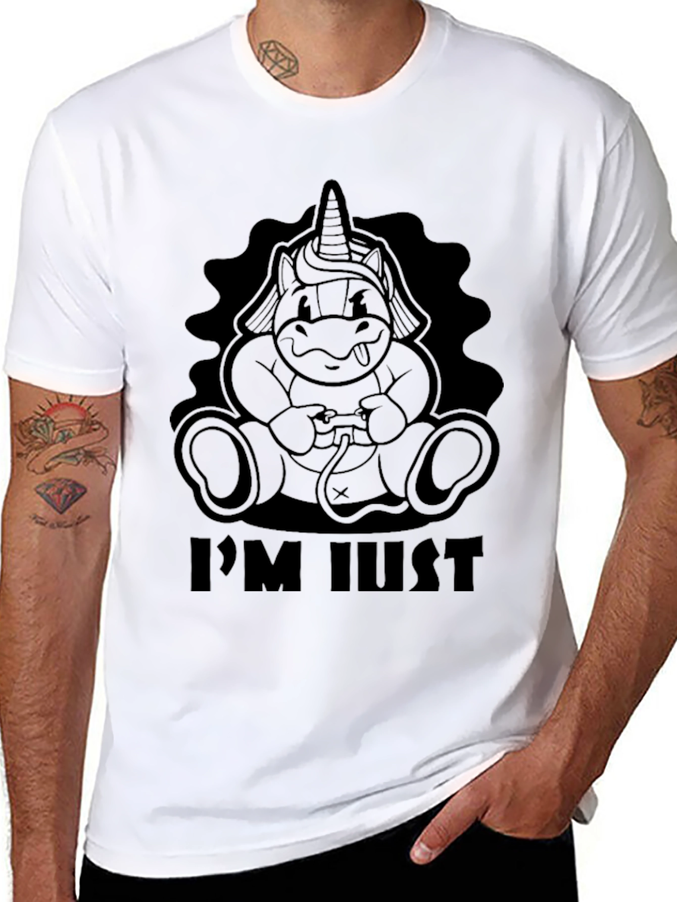 Gamer Unicorn T-Shirt - Black