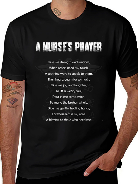 A Nurses Prayer Graphic T-Shirt - Black