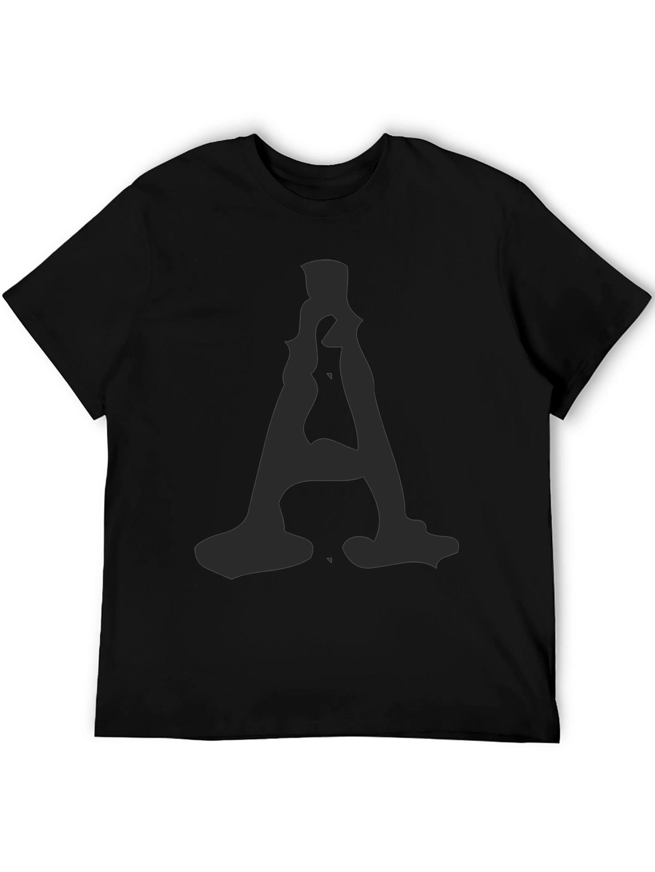 Mens Black T-Shirt with A Graphic Print