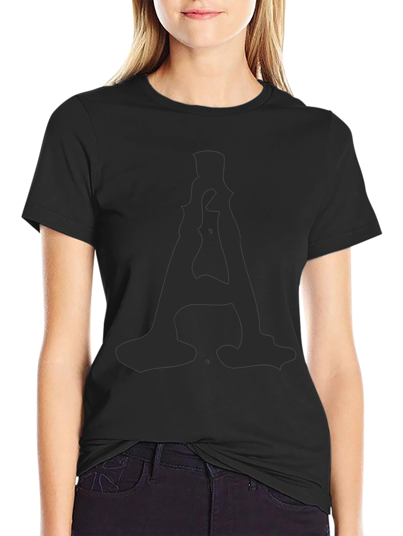 Mens Black T-Shirt with A Graphic Print