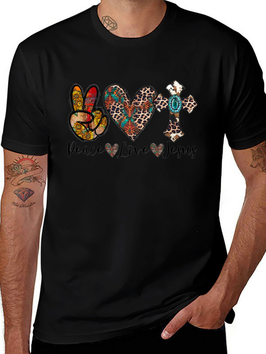 Peace Love Jesus Graphic Tee