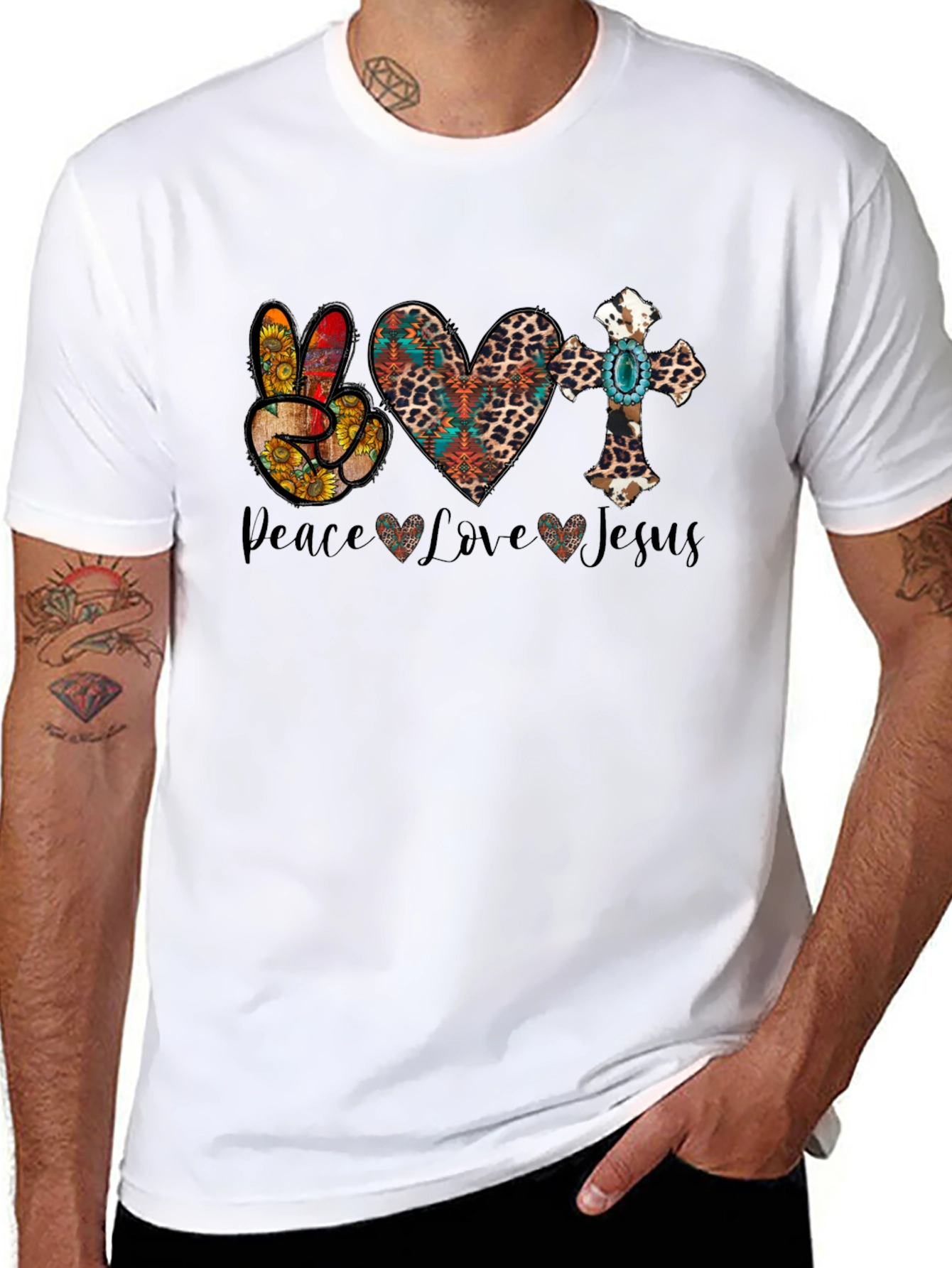Peace Love Jesus Graphic Tee