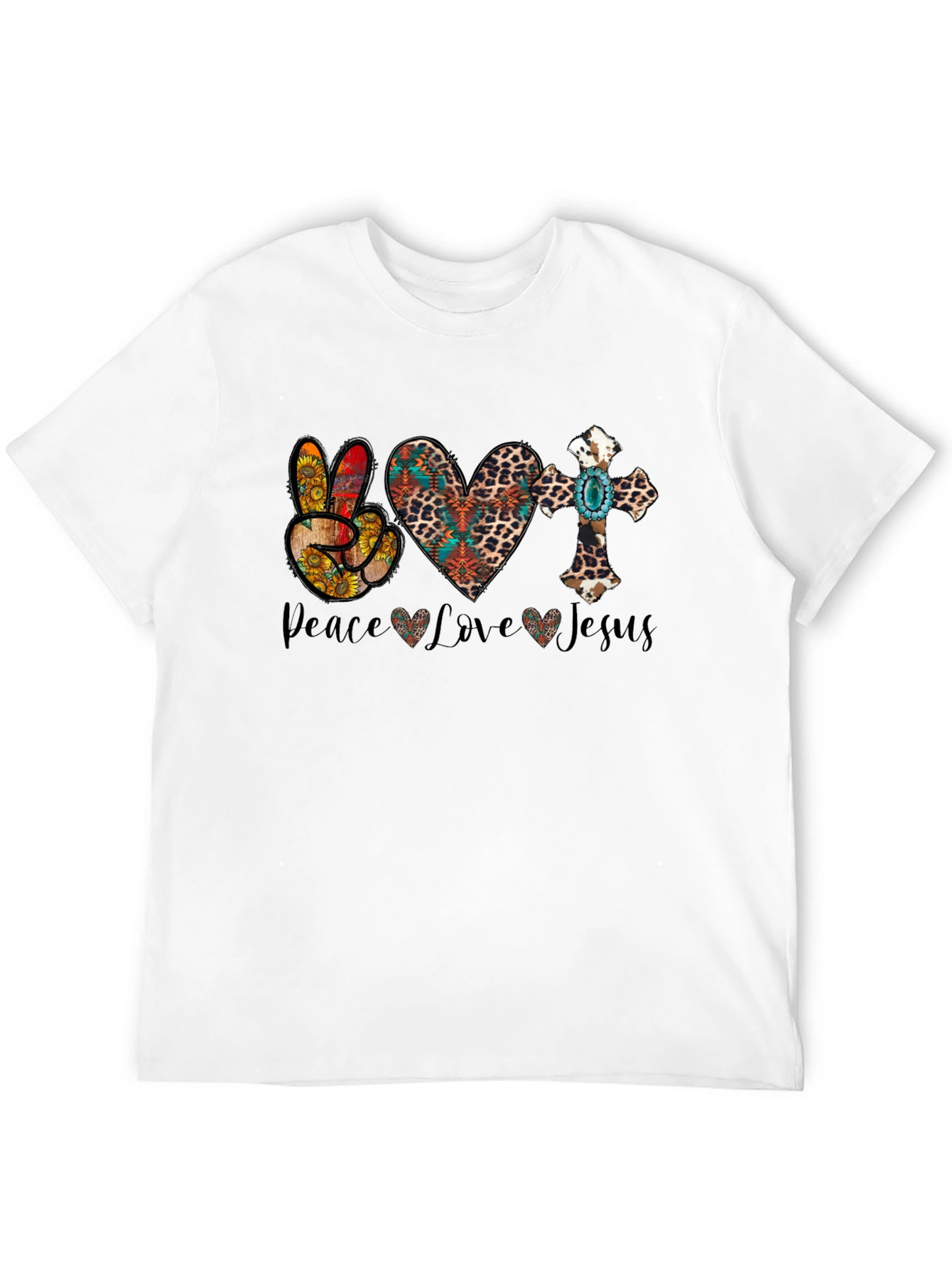 Peace Love Jesus Graphic Tee