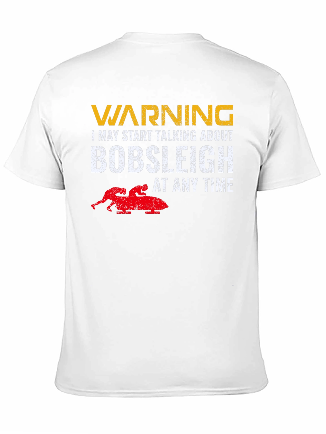 Warning Bobsleigh T-Shirt - Funny Sledding Tee