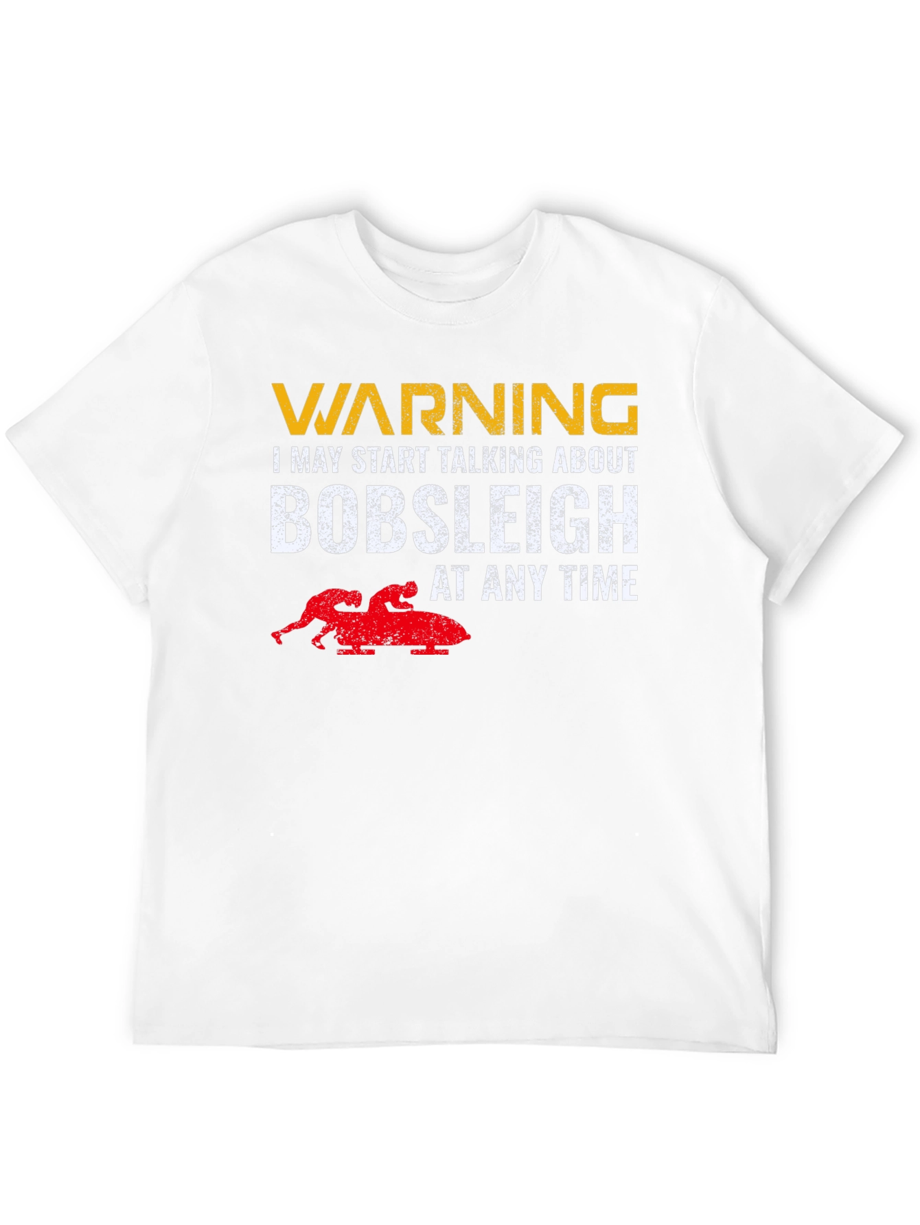 Warning Bobsleigh T-Shirt - Funny Sledding Tee