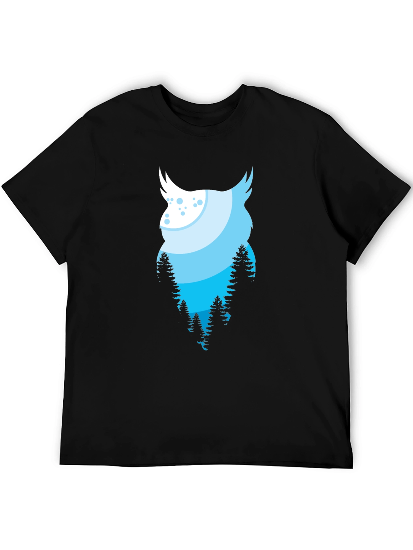 Owl Forest Graphic Black Tee
