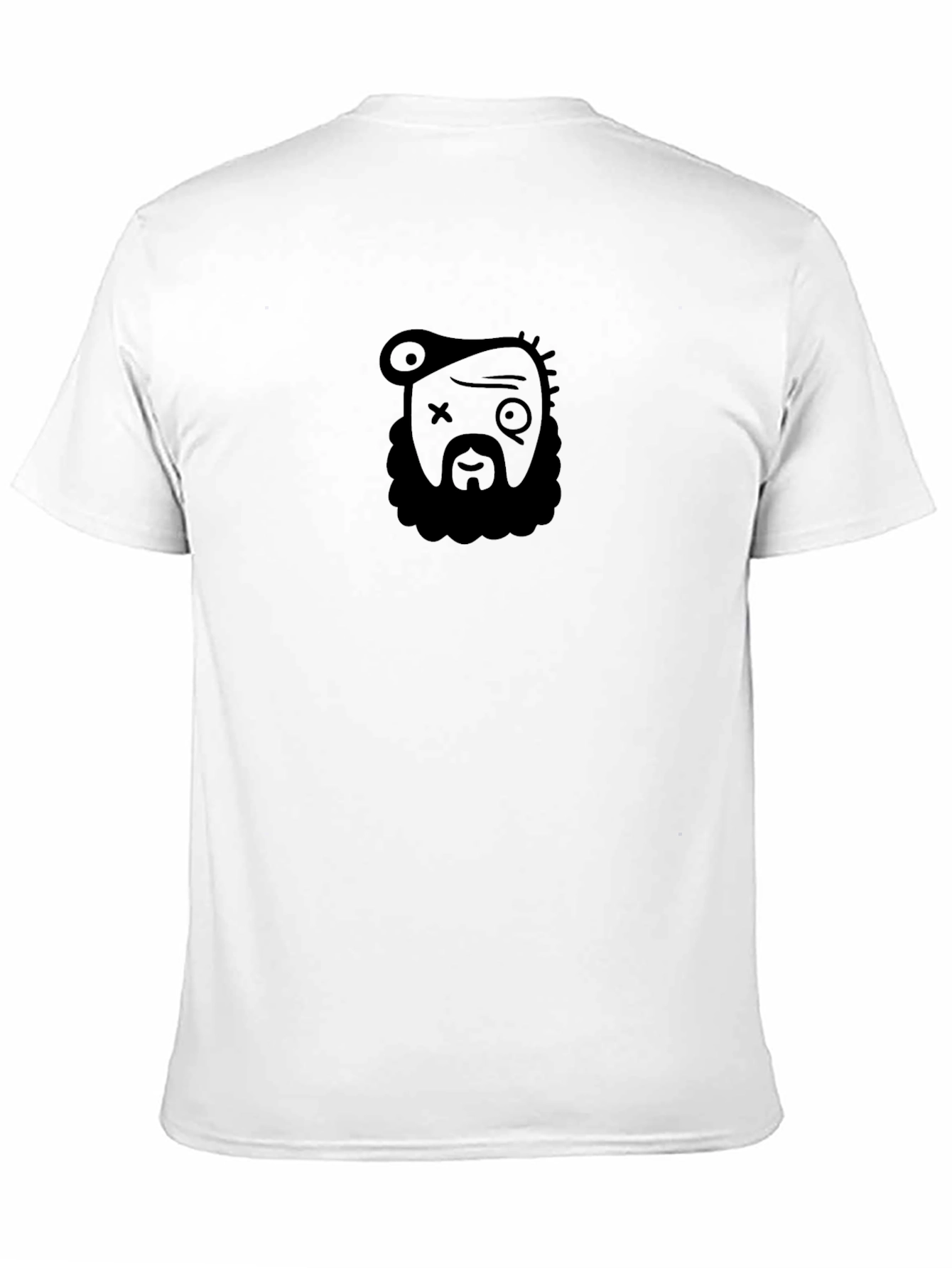 Graphic Print Crew Neck T-Shirt - Black