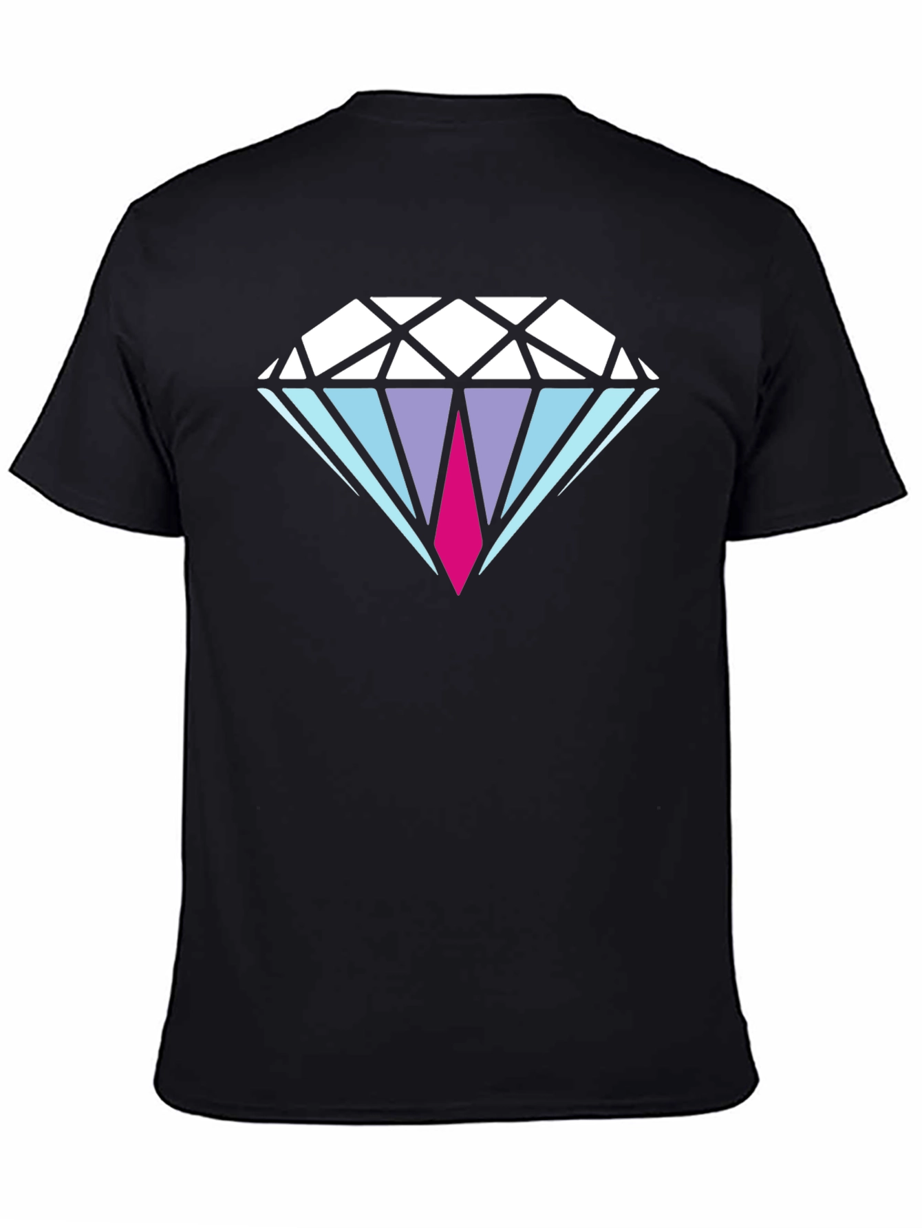 Diamond Graphic Mens Black T-Shirt
