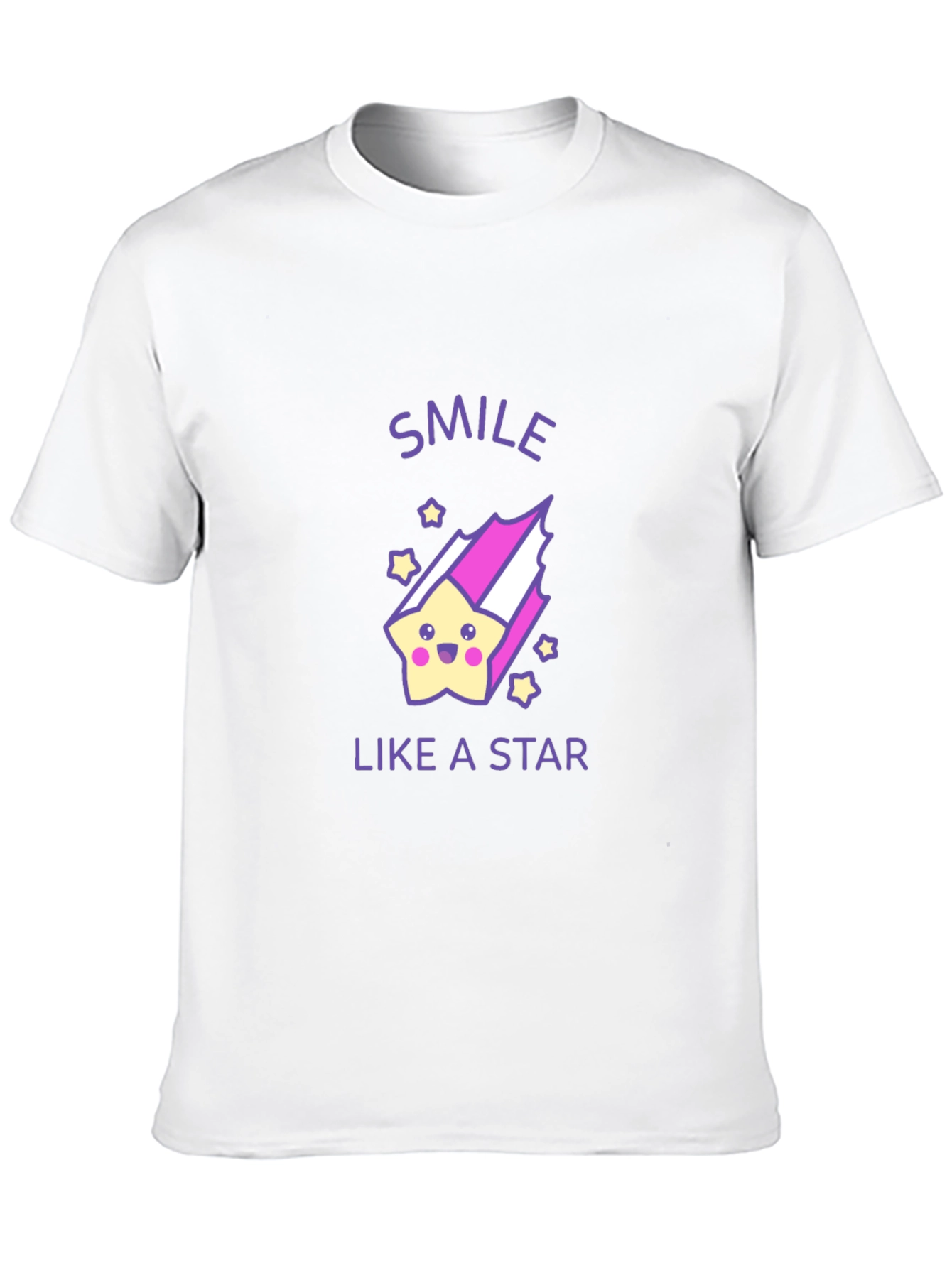 Smile Like a Star Black Graphic T-Shirt