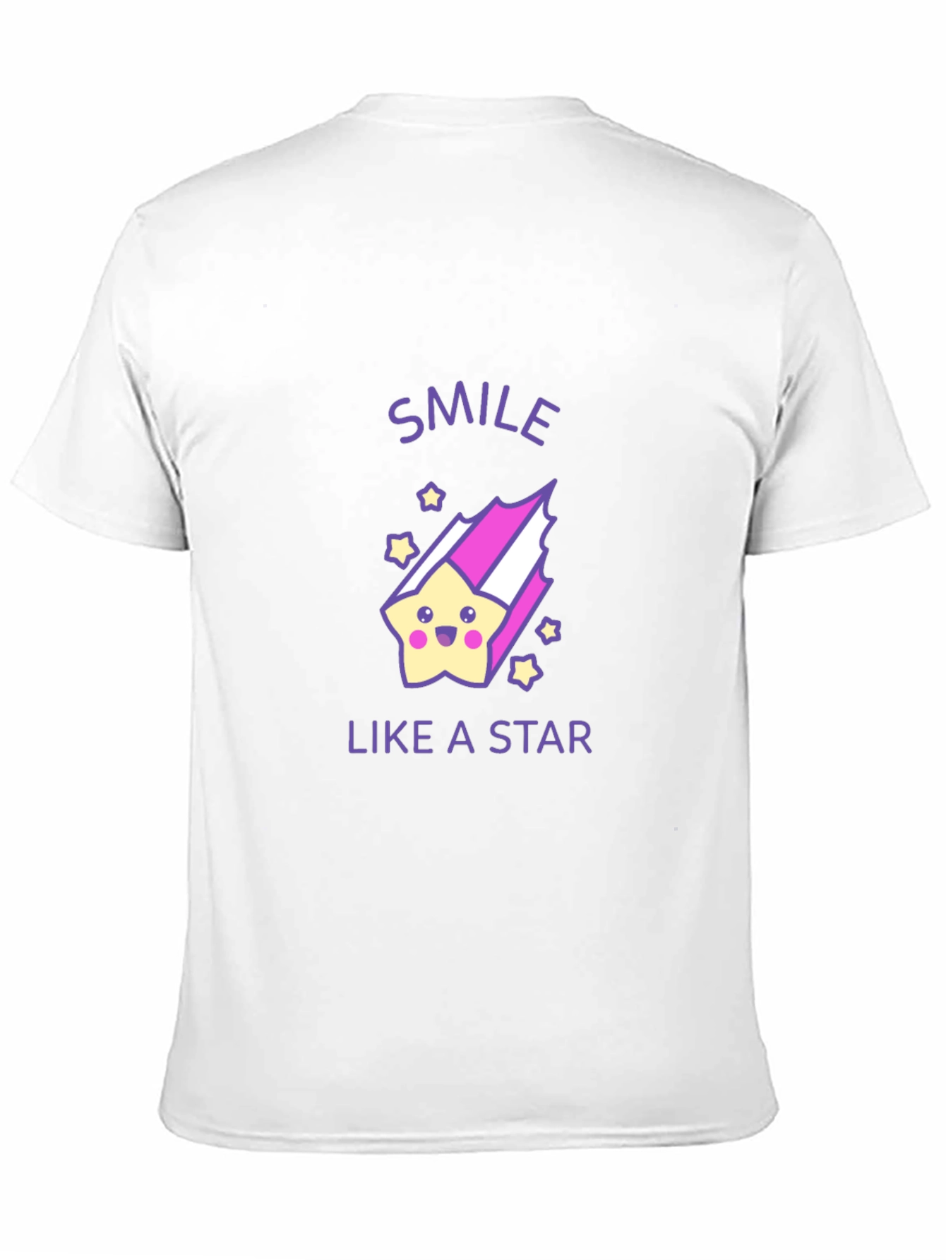 Smile Like a Star Black Graphic T-Shirt