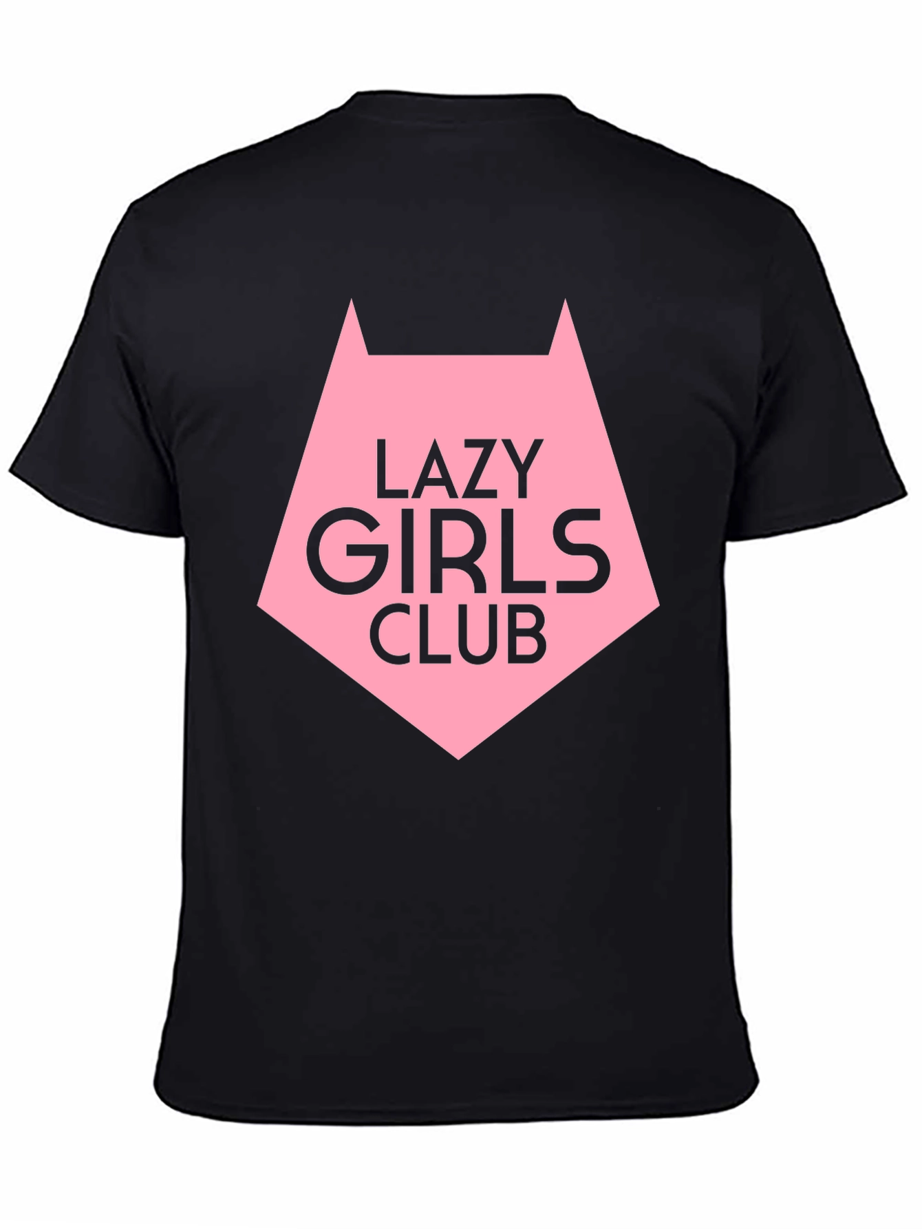 Lazy Girls Club Graphic Tee - Black Cotton T-Shirt