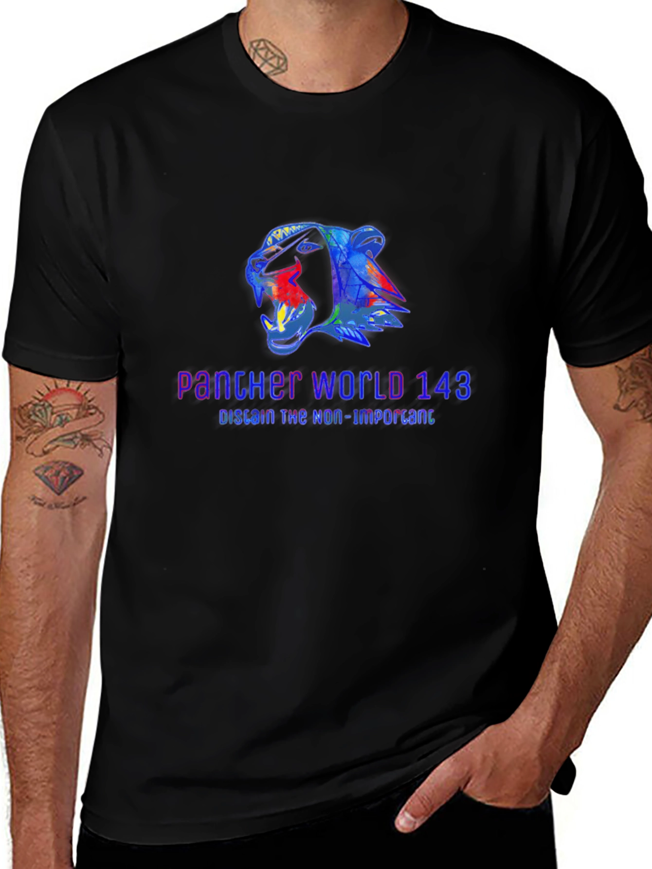 Panther World 143 Graphic Tee - Black