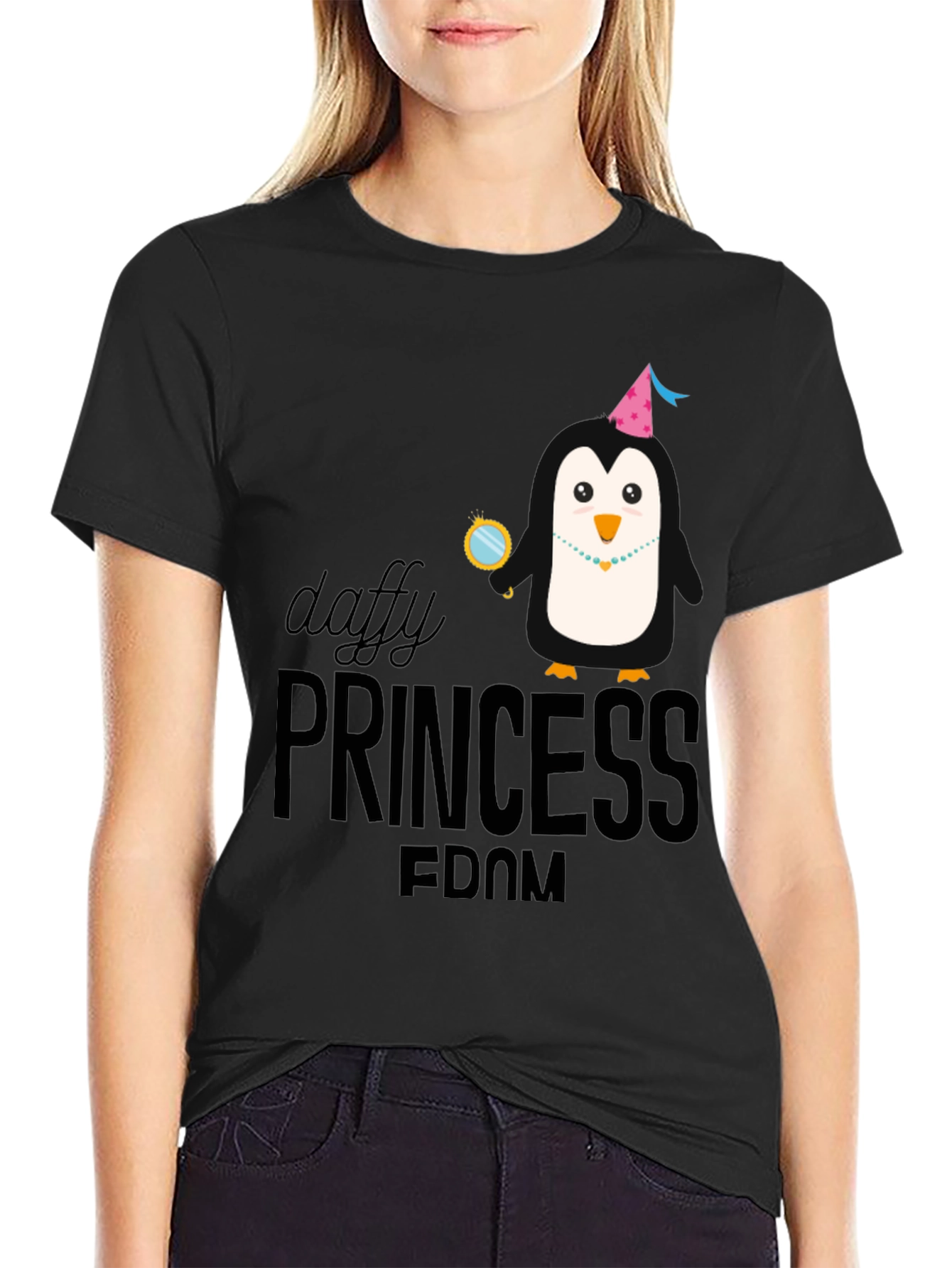 Daffy Princess Penguin Graphic T-Shirt