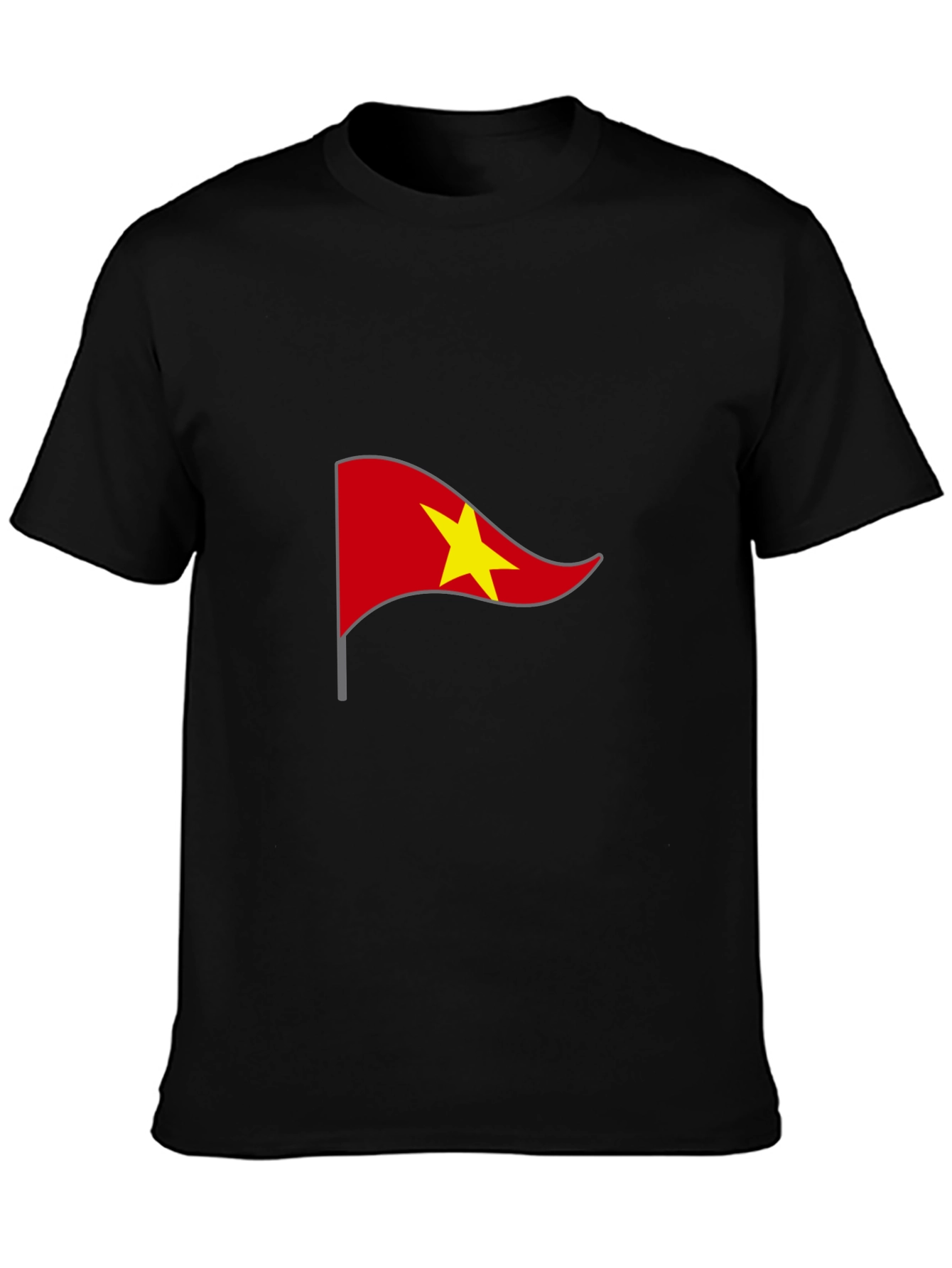 Vietnam Flag Graphic Tee - Black Casual T-Shirt