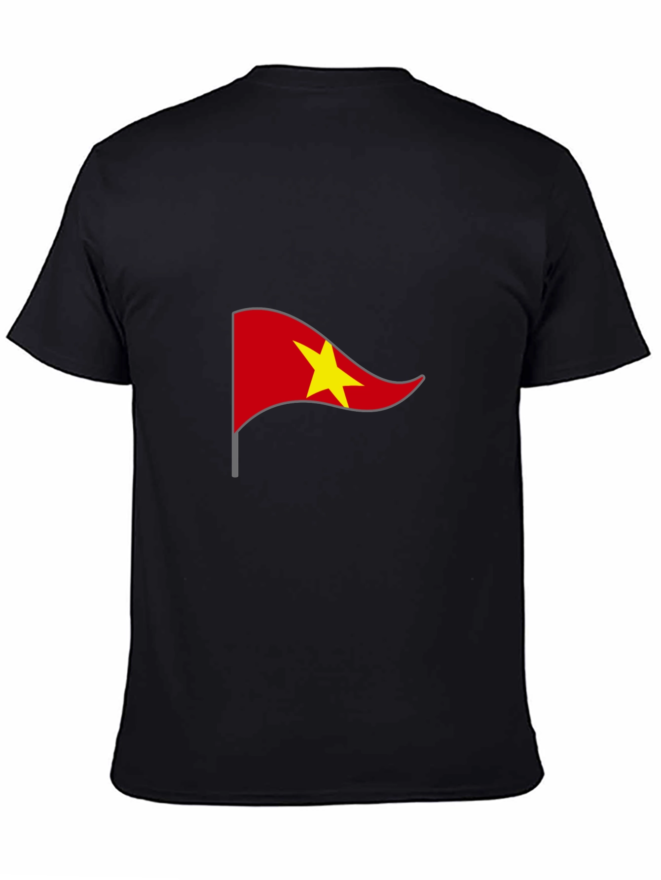 Vietnam Flag Graphic Tee - Black Casual T-Shirt