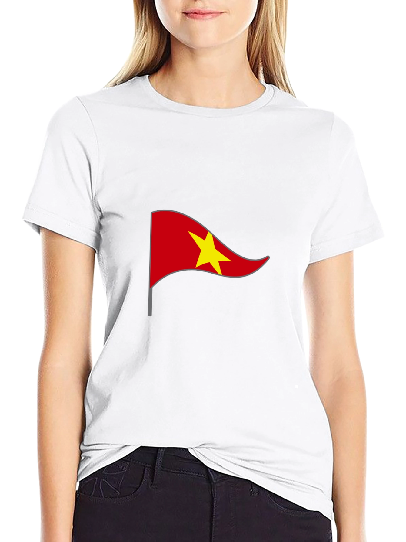 Vietnam Flag Graphic Tee - Black Casual T-Shirt