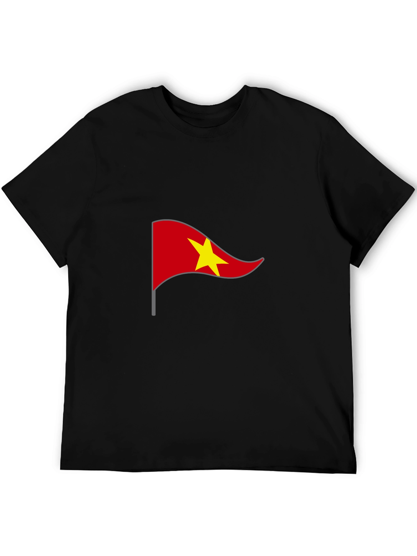 Vietnam Flag Graphic Tee - Black Casual T-Shirt