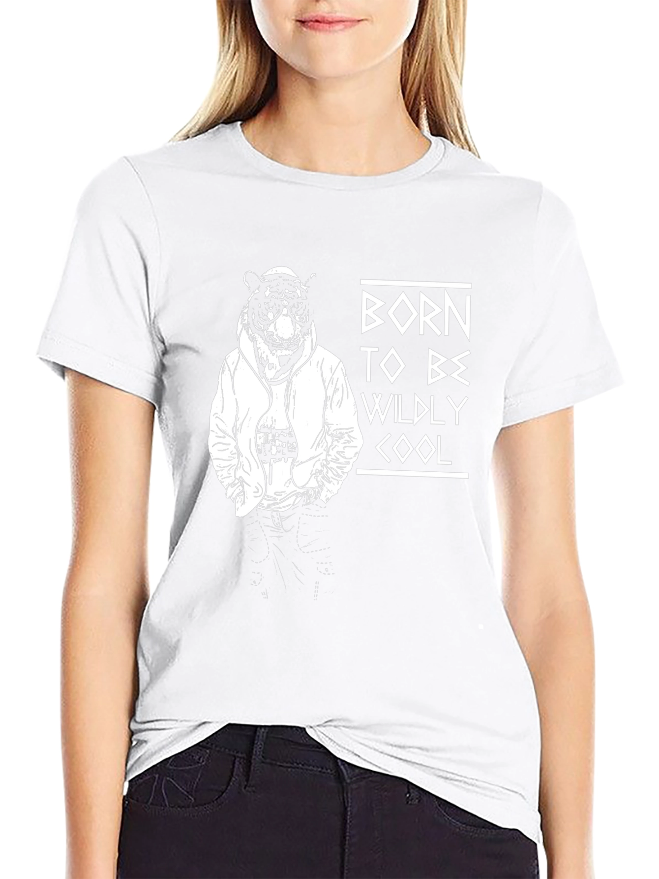 Cool Tiger Graphic Black T-Shirt