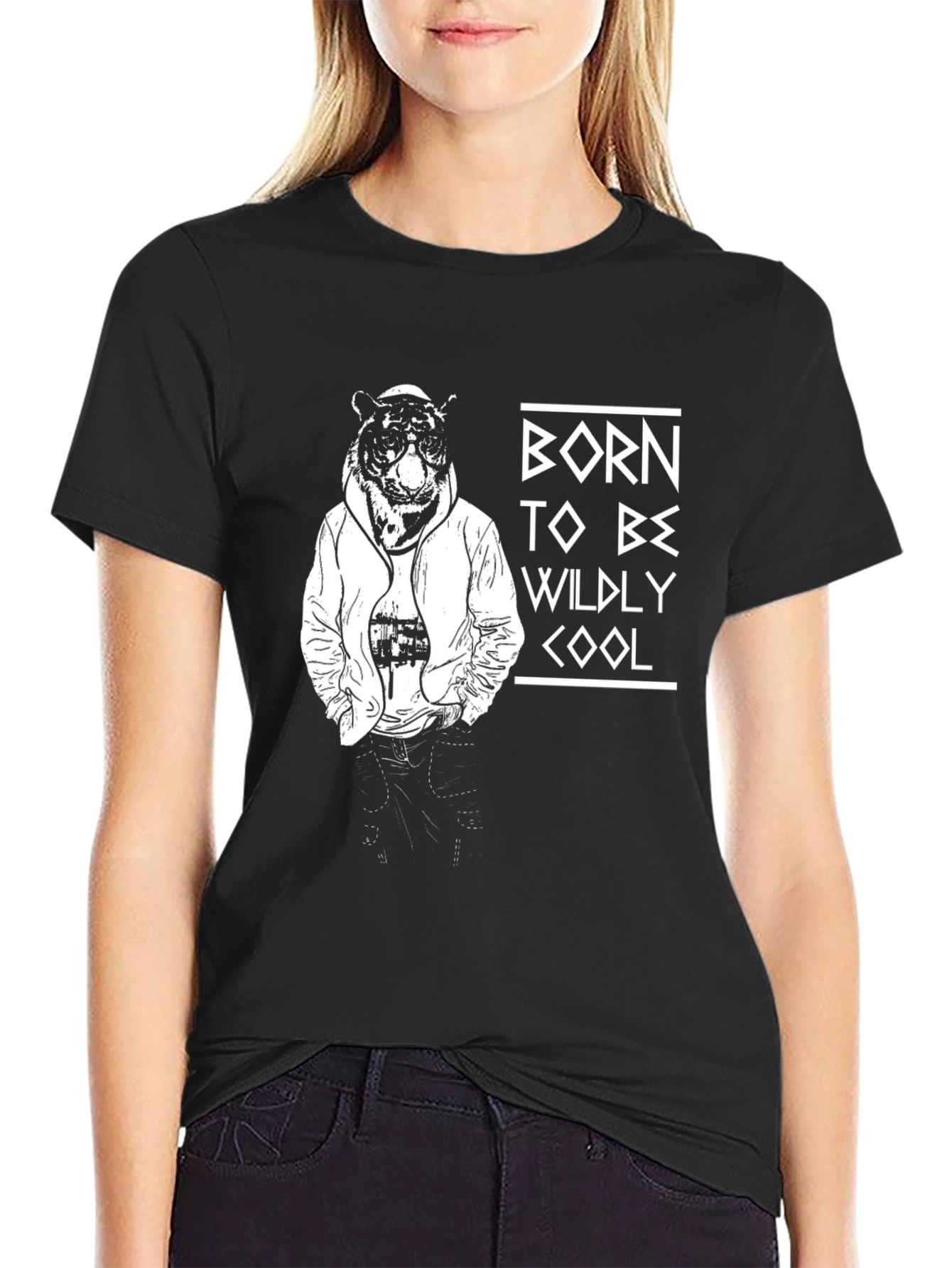 Cool Tiger Graphic Black T-Shirt