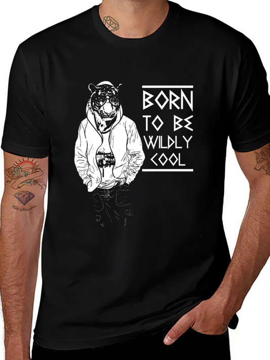 Cool Tiger Graphic Black T-Shirt