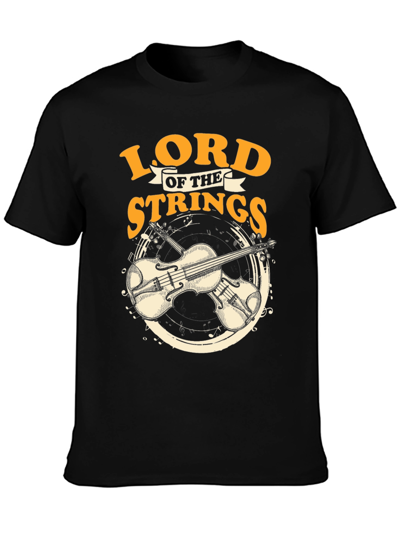 Lord of the Strings Black T-Shirt