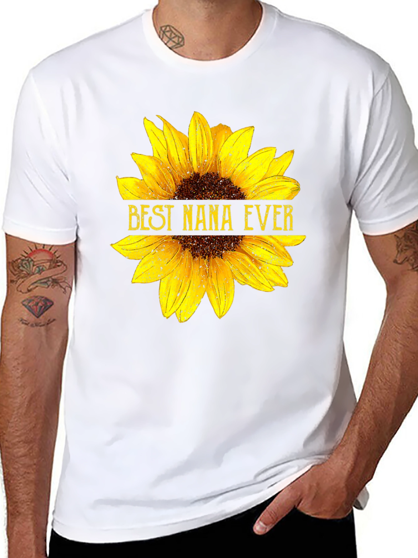 Best Nana Ever Sunflower Graphic T-Shirt