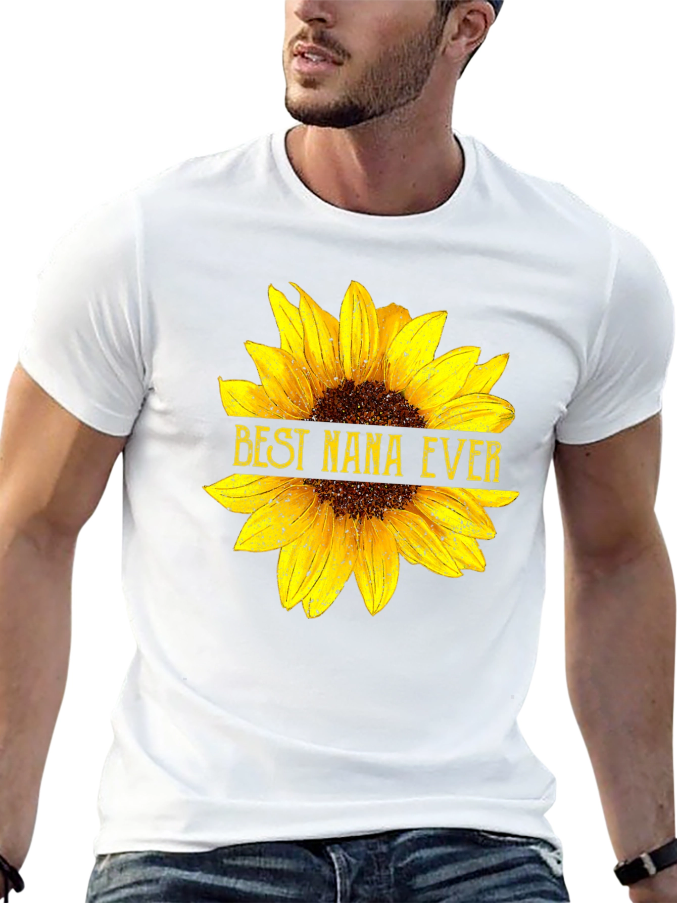 Best Nana Ever Sunflower Graphic T-Shirt