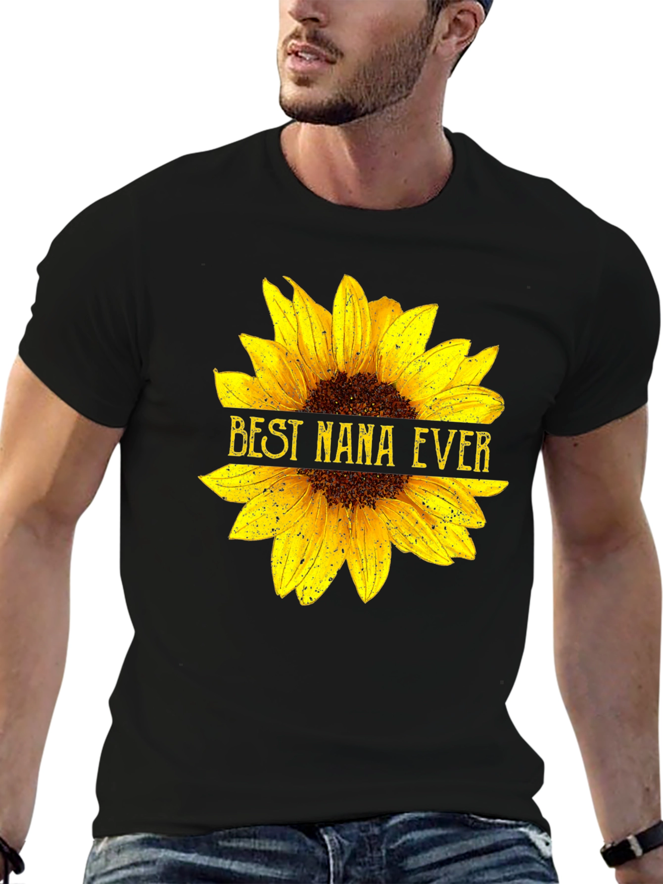 Best Nana Ever Sunflower Graphic T-Shirt