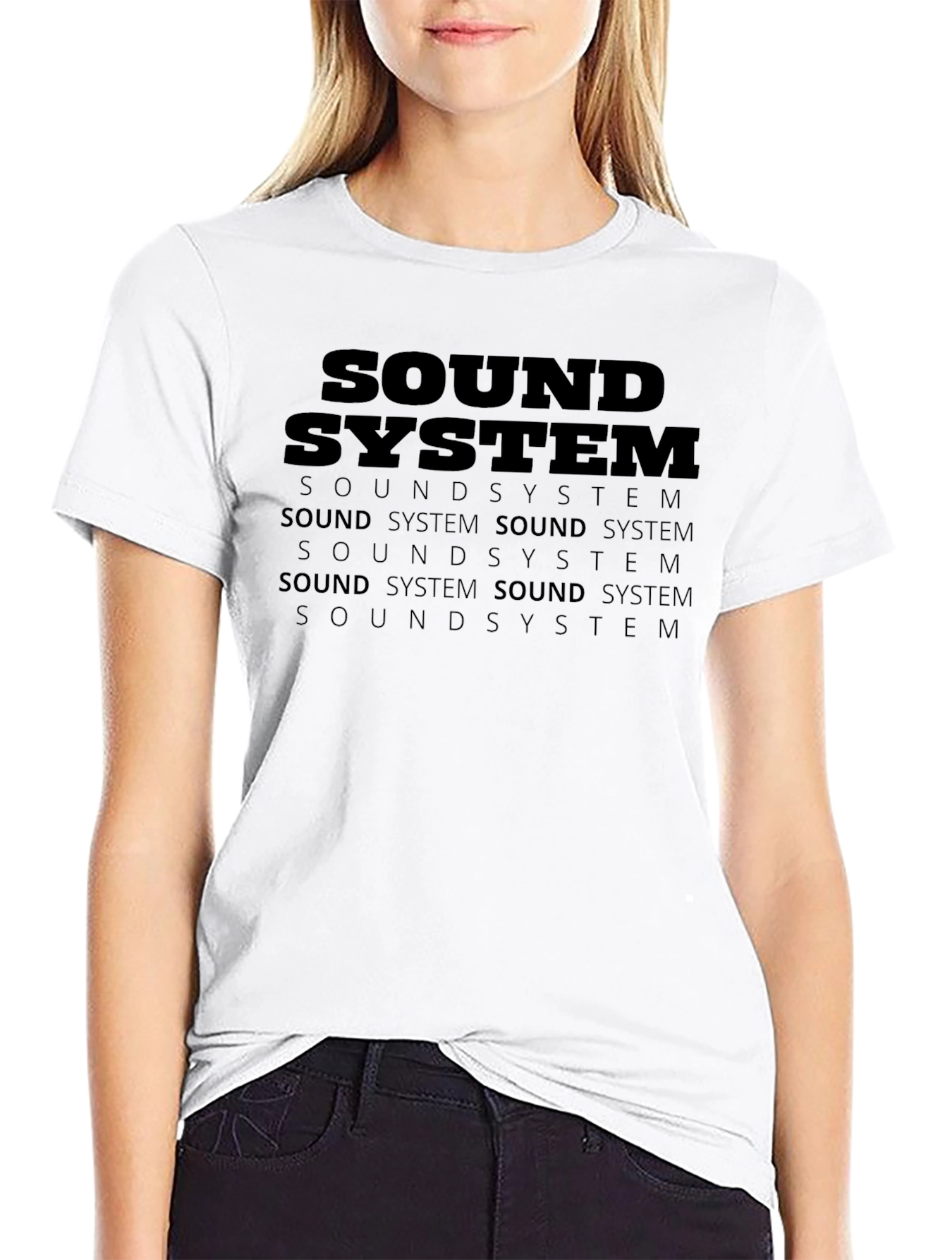 Sound System Graphic T-Shirt - Black