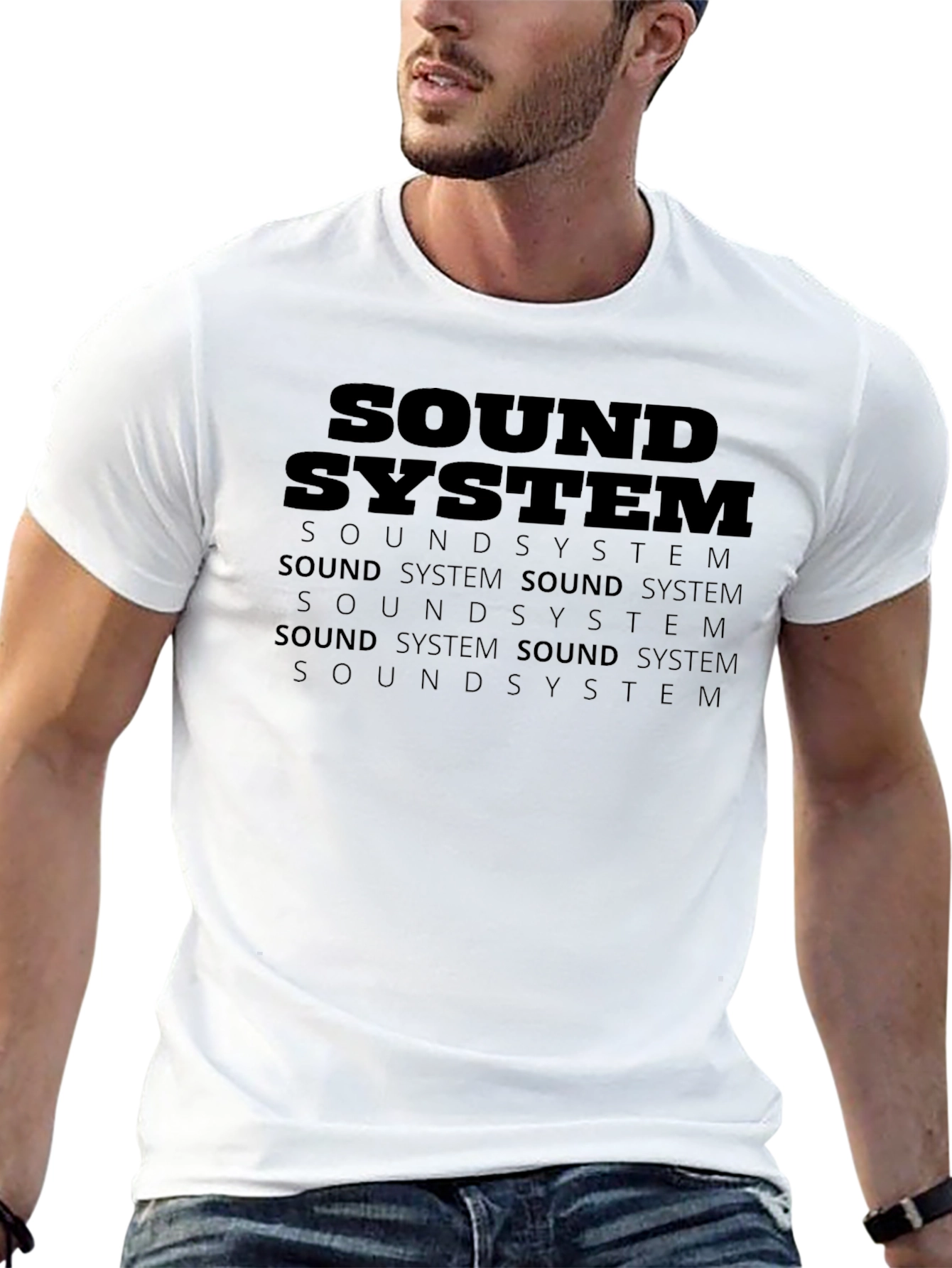 Sound System Graphic T-Shirt - Black