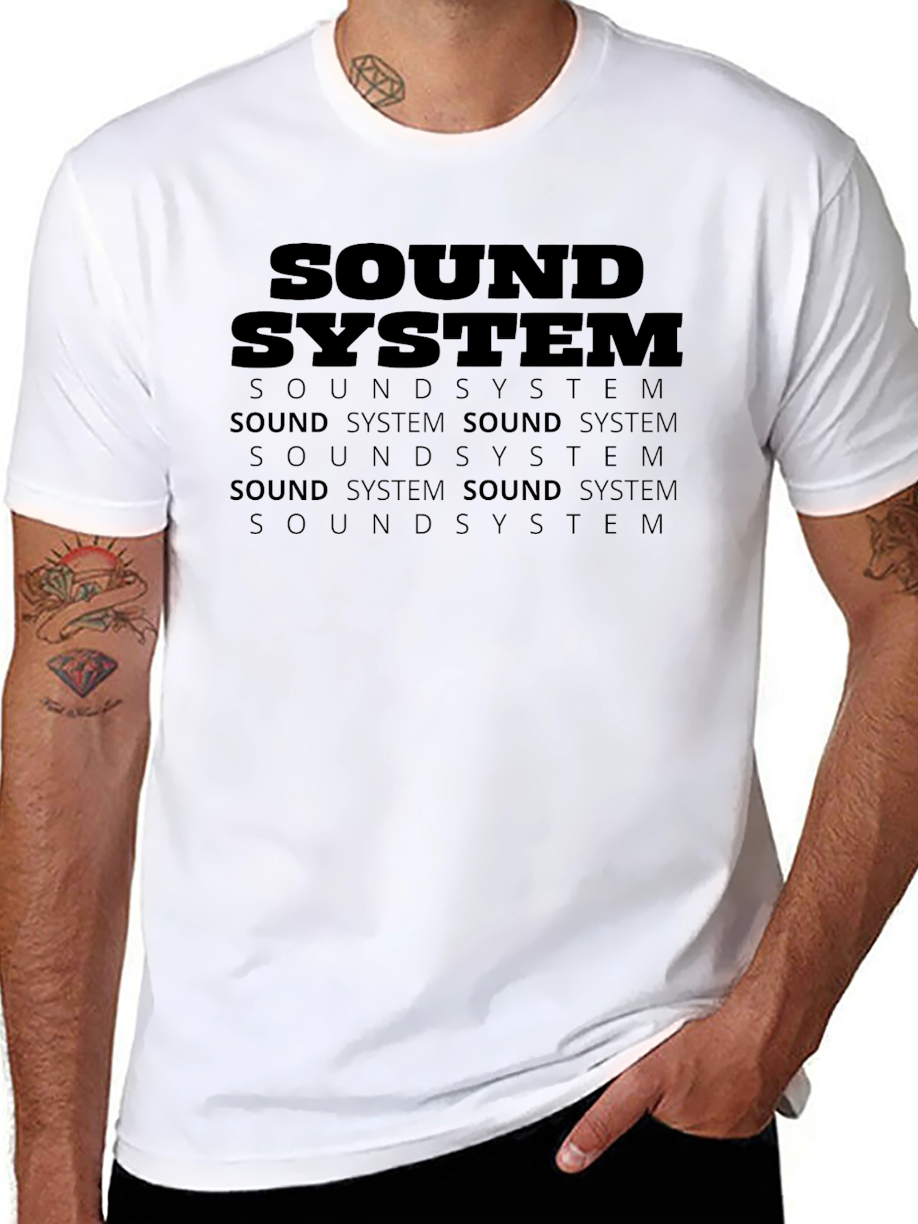 Sound System Graphic T-Shirt - Black