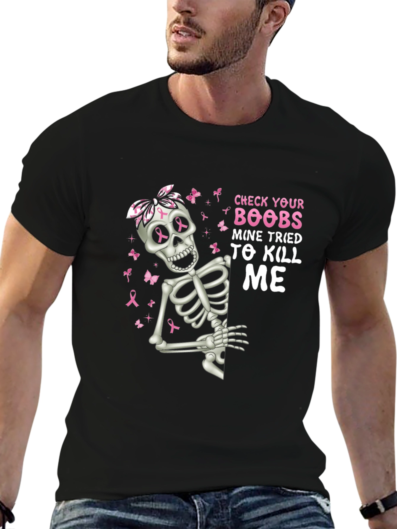 Check Your Boobs Skeleton T-Shirt