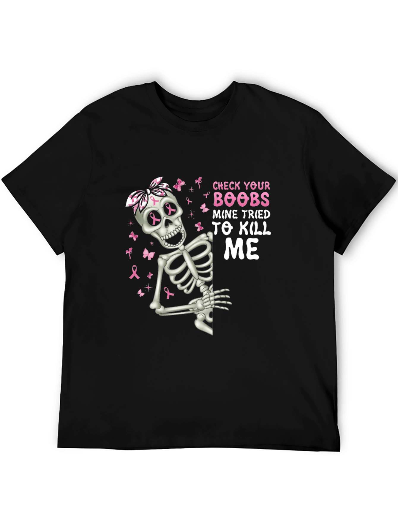 Check Your Boobs Skeleton T-Shirt