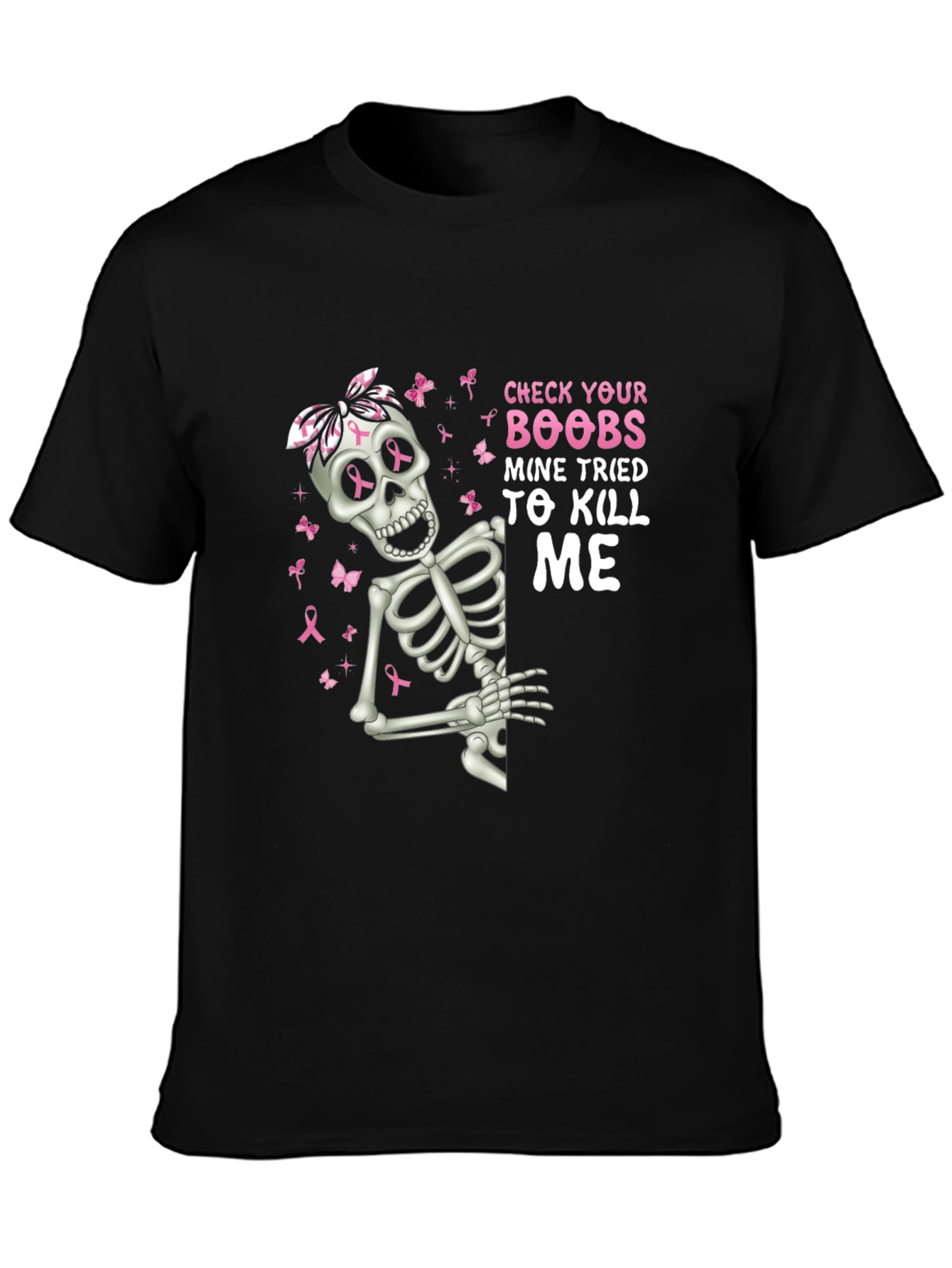 Check Your Boobs Skeleton T-Shirt