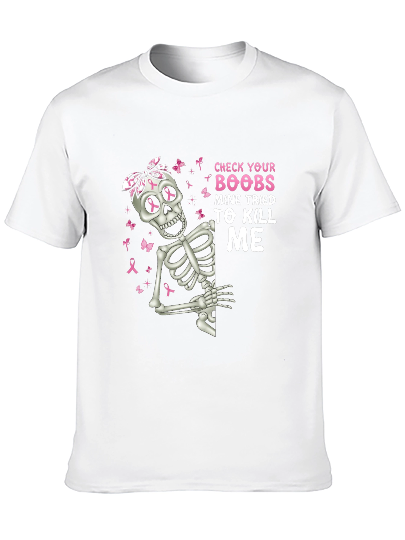 Check Your Boobs Skeleton T-Shirt