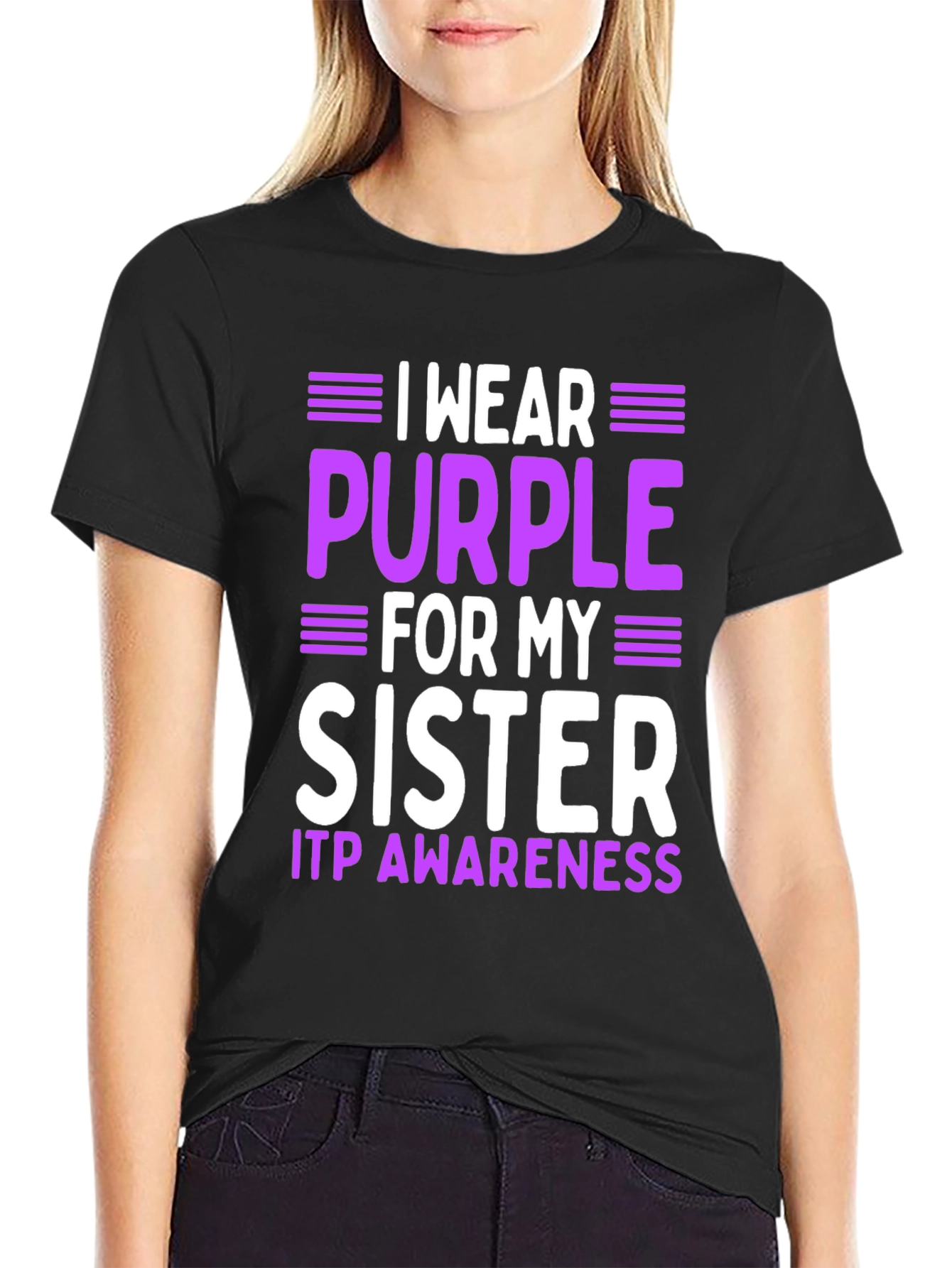 ITP Awareness Purple Sister T-Shirt