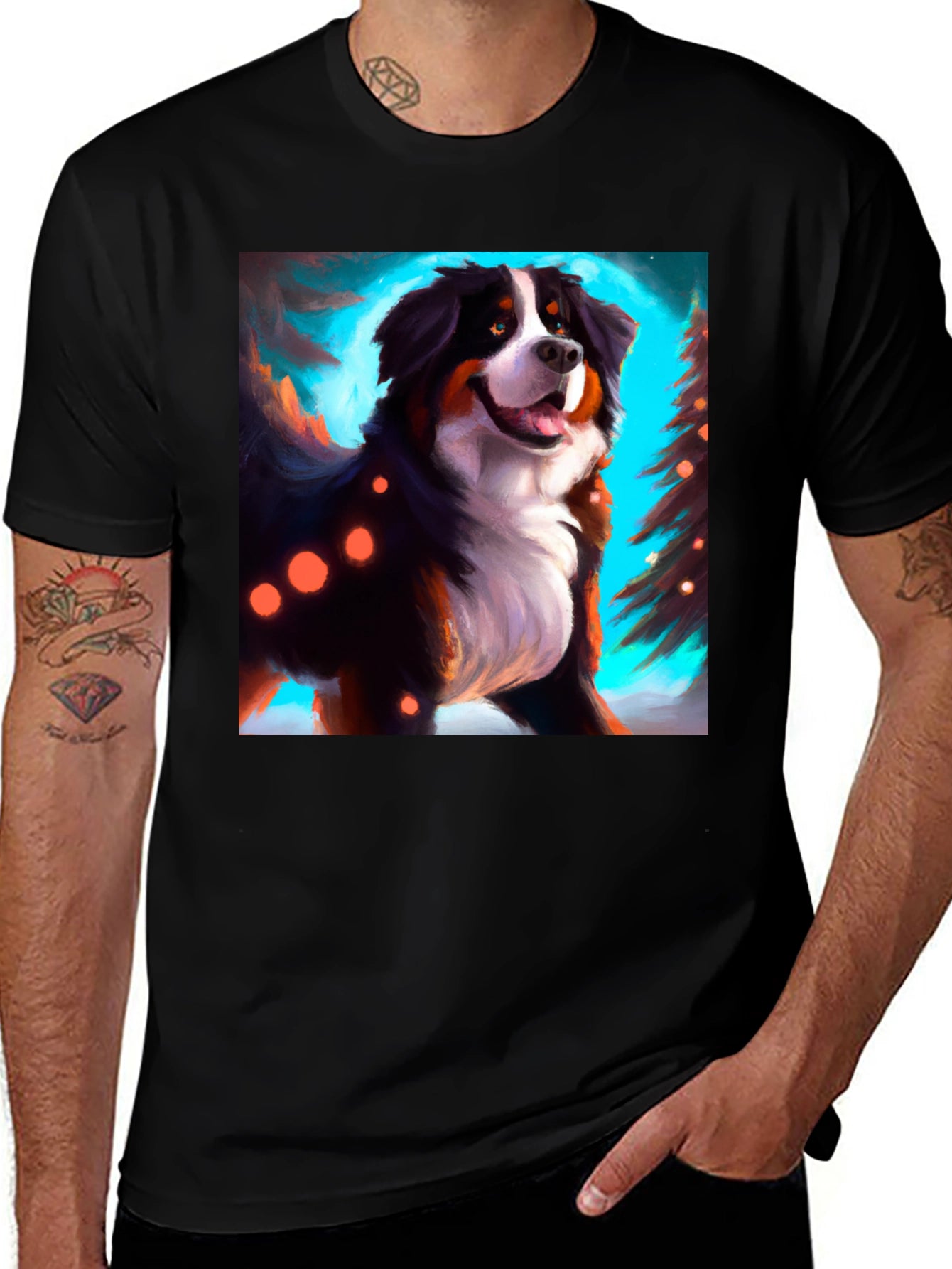 Bernese Mountain Dog Christmas T-Shirt