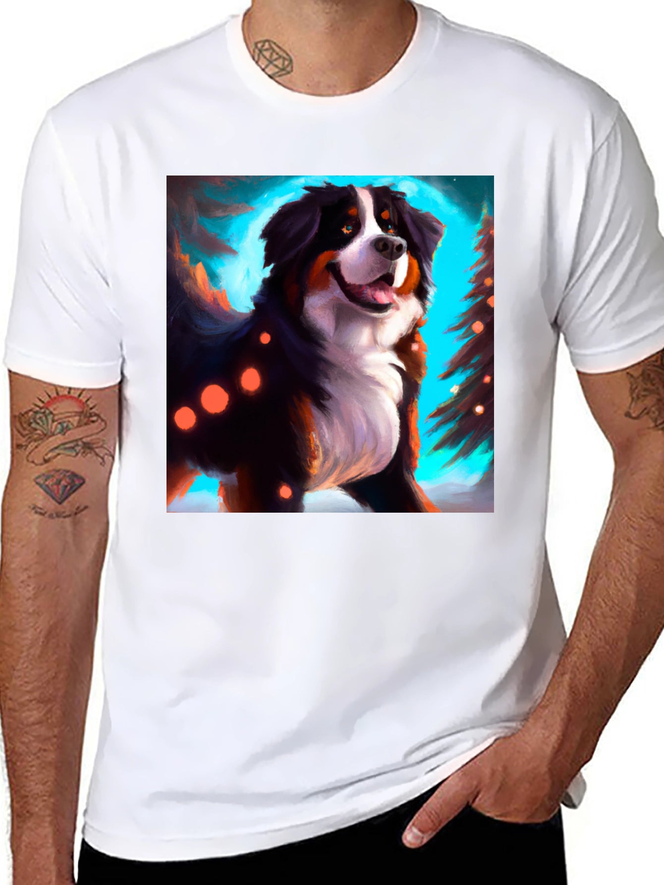 Bernese Mountain Dog Christmas T-Shirt
