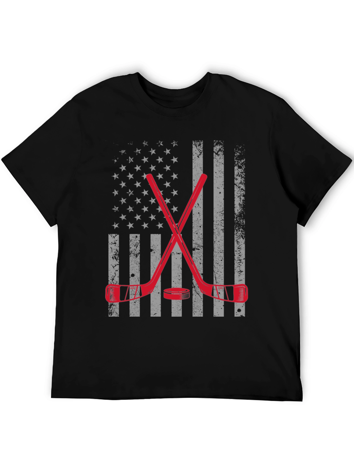 Hockey USA Flag Graphic T-Shirt