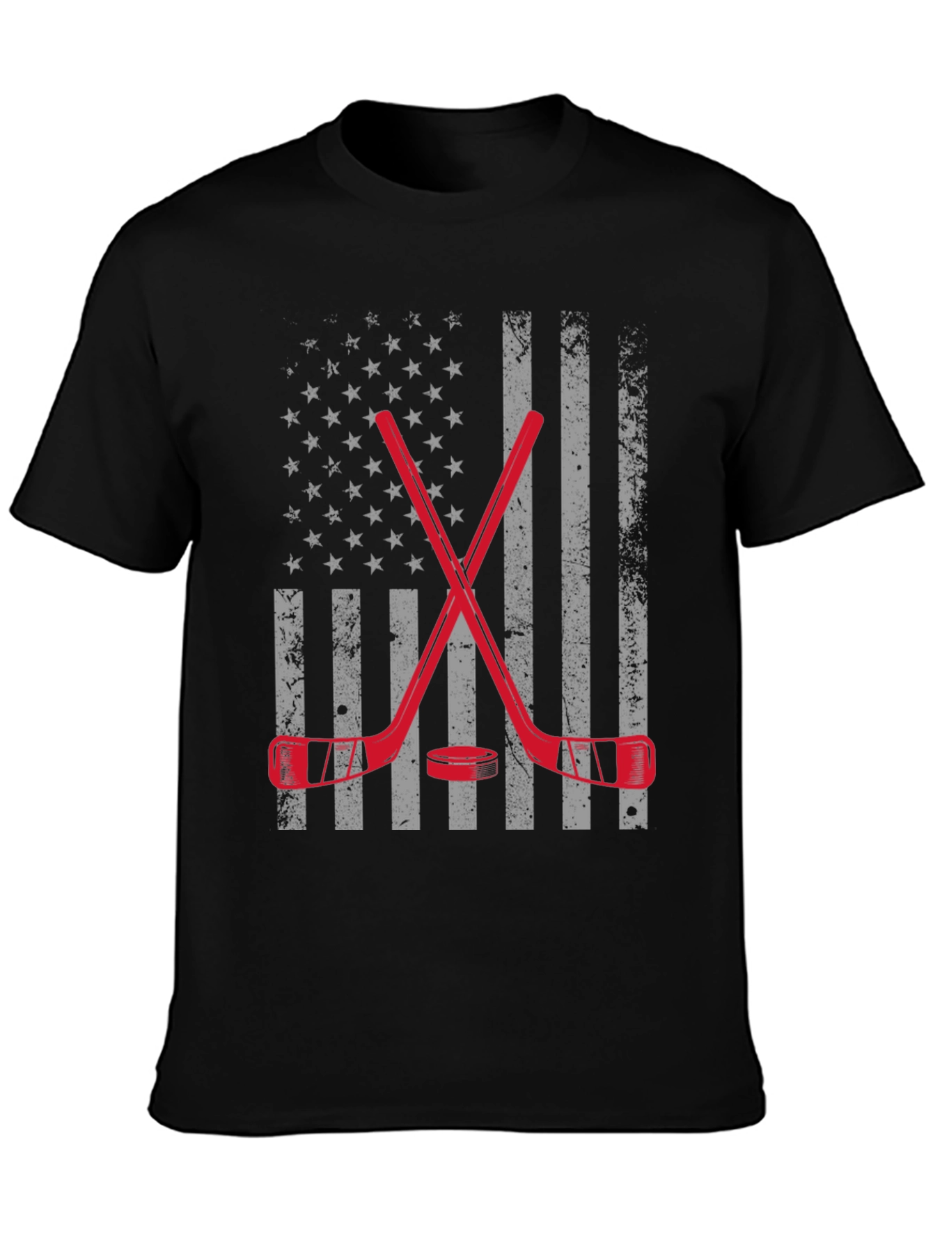 Hockey USA Flag Graphic T-Shirt