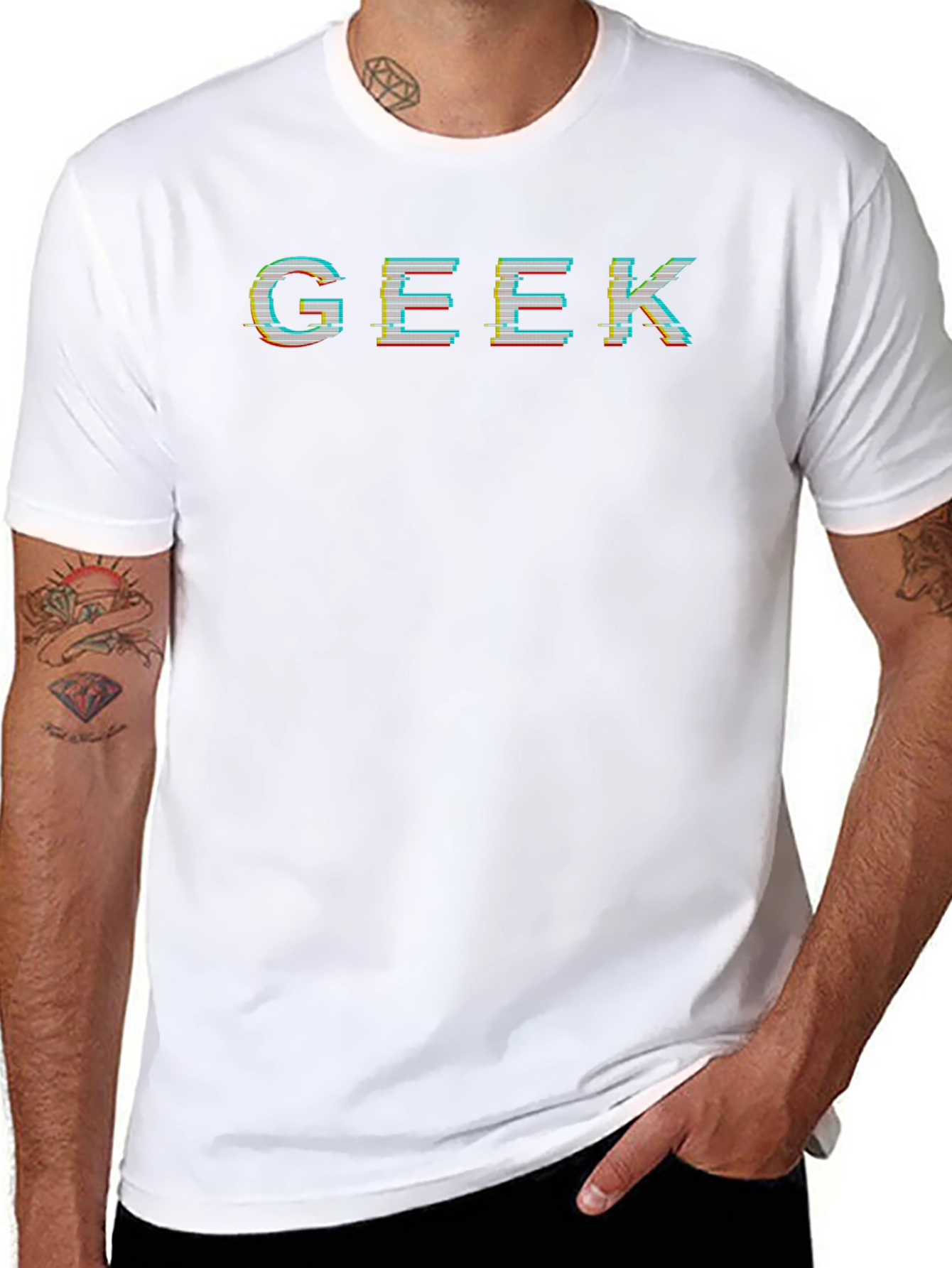 Geek Glitch T-Shirt - Modern Graphic Tee