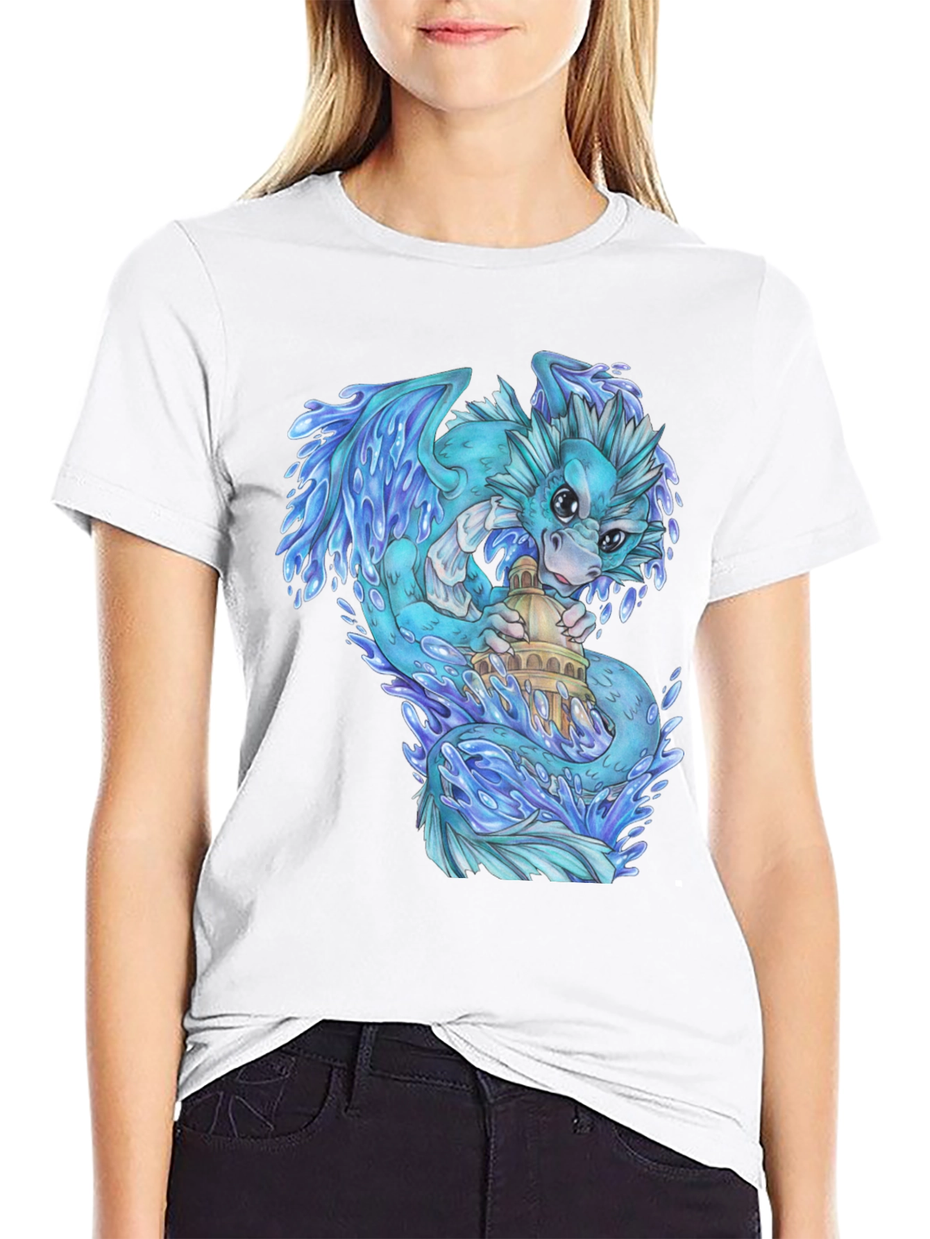 Water Dragon Graphic T-Shirt - Unique Design