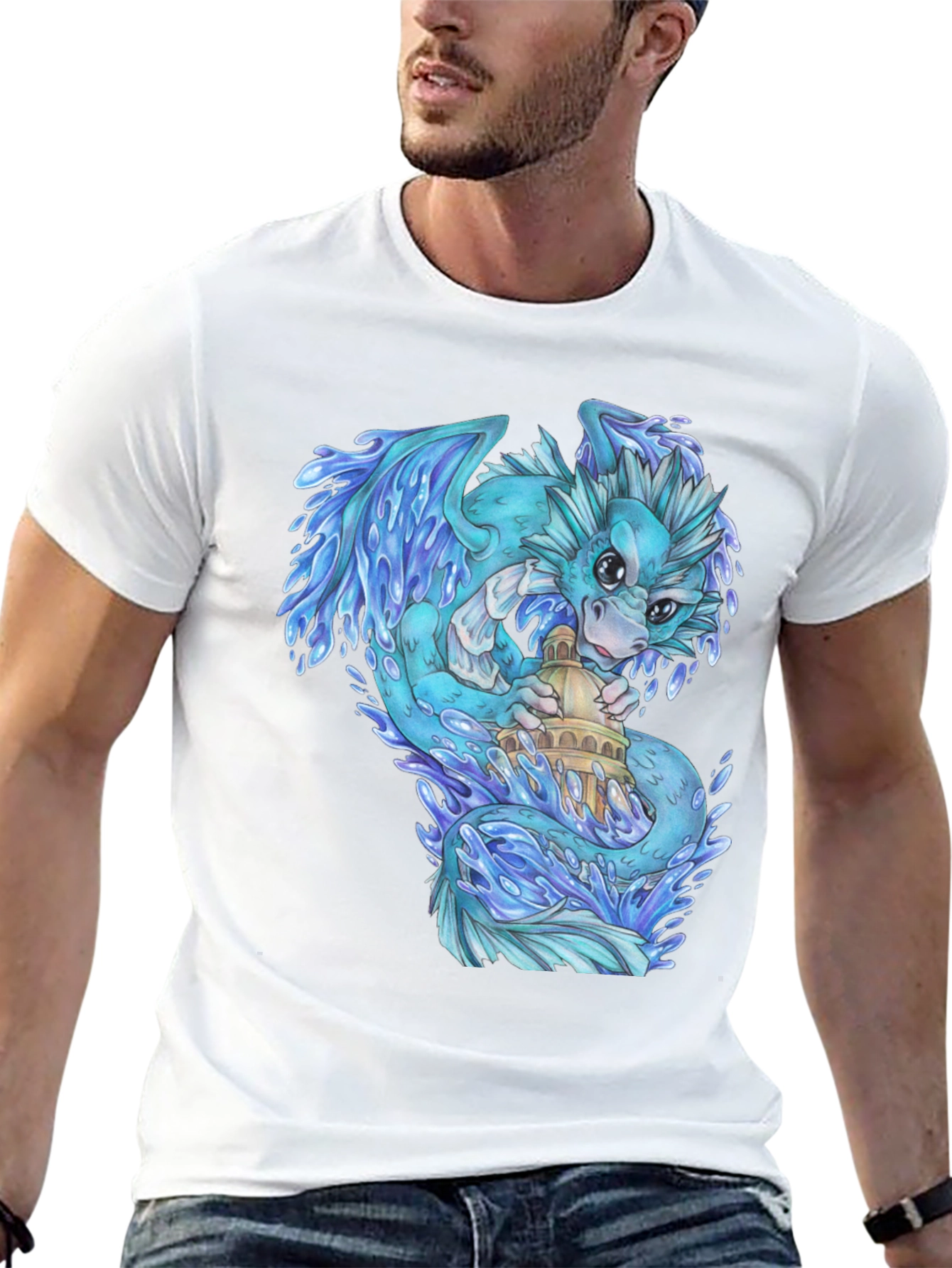 Water Dragon Graphic T-Shirt - Unique Design