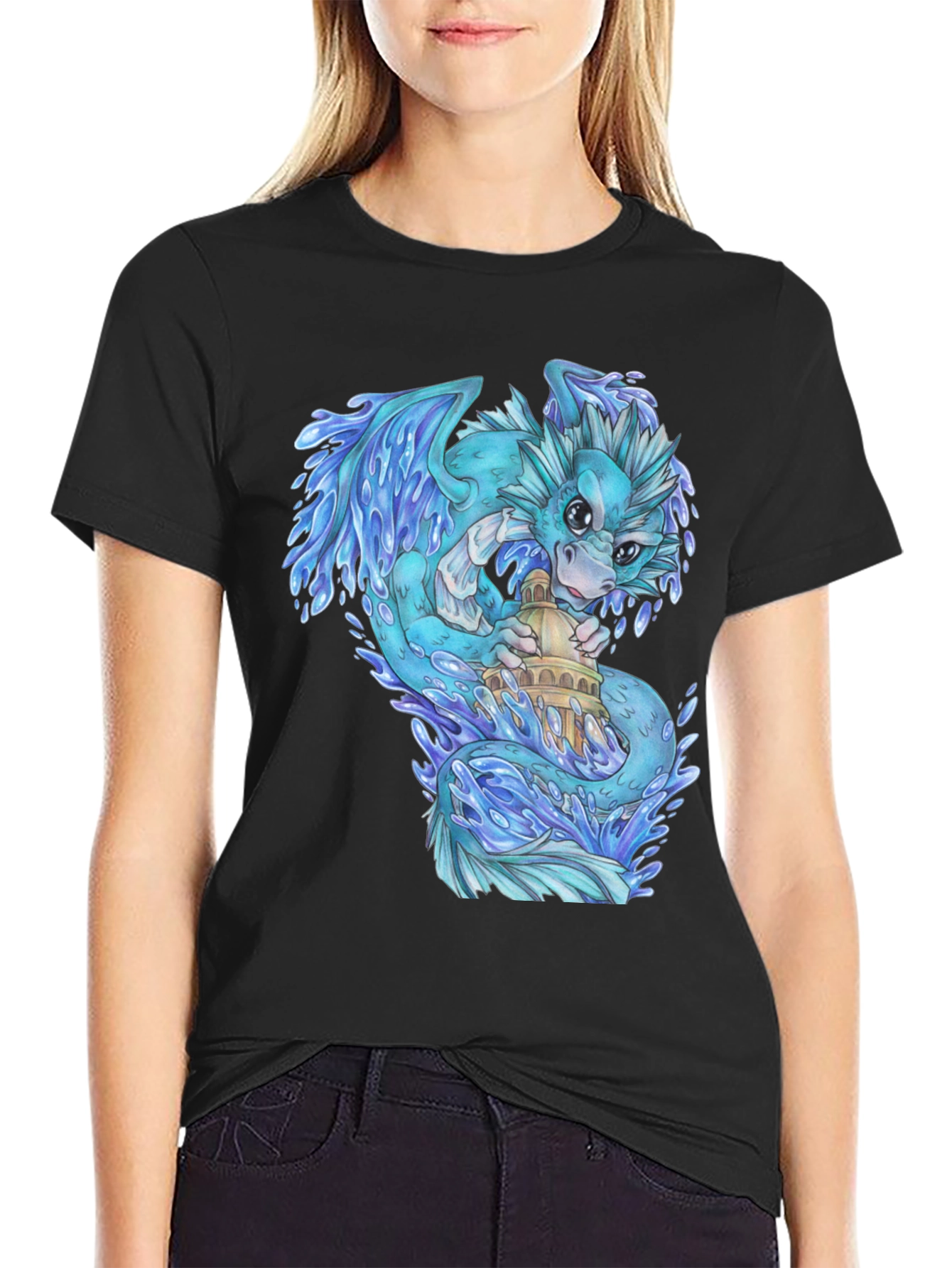 Water Dragon Graphic T-Shirt - Unique Design