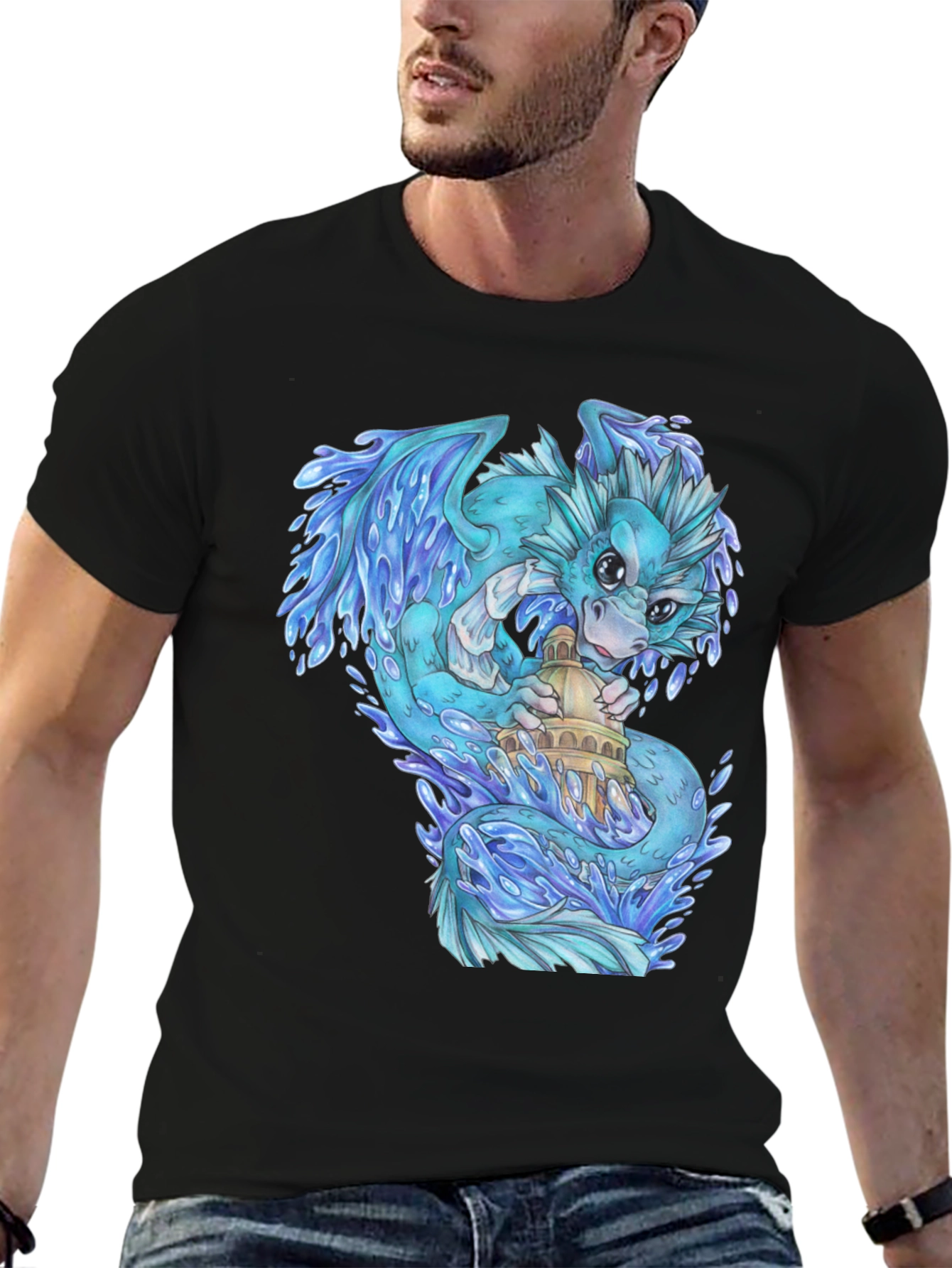 Water Dragon Graphic T-Shirt - Unique Design