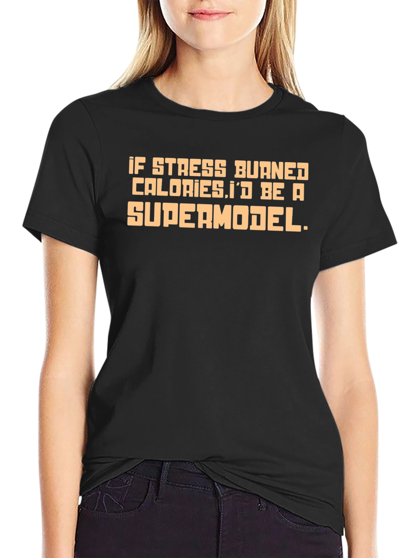 Stress Calories Supermodel Graphic Tee